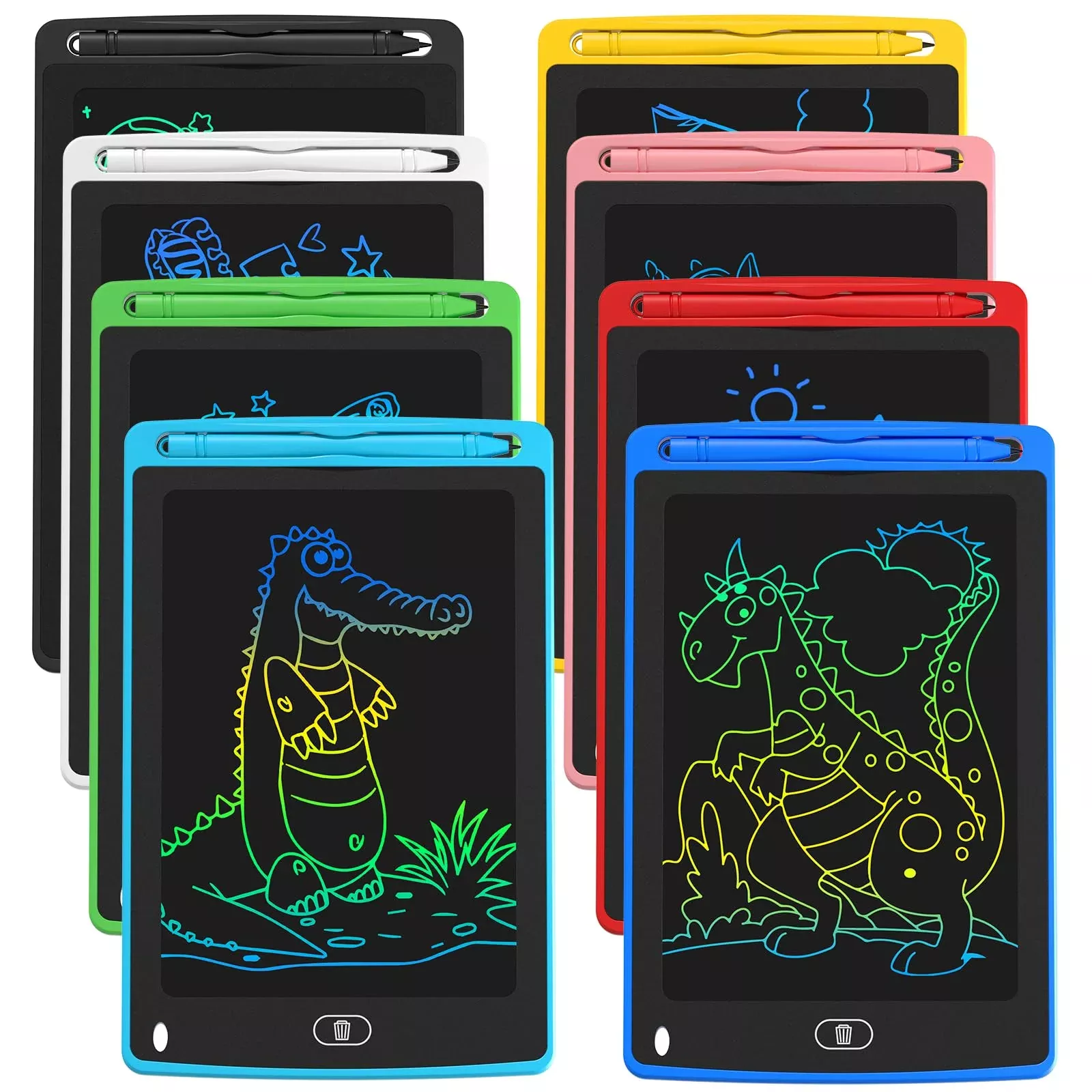 Lcd Writing Tablet For Kids, 8.5 Inch Colorful Doodle Board Drawing Ta