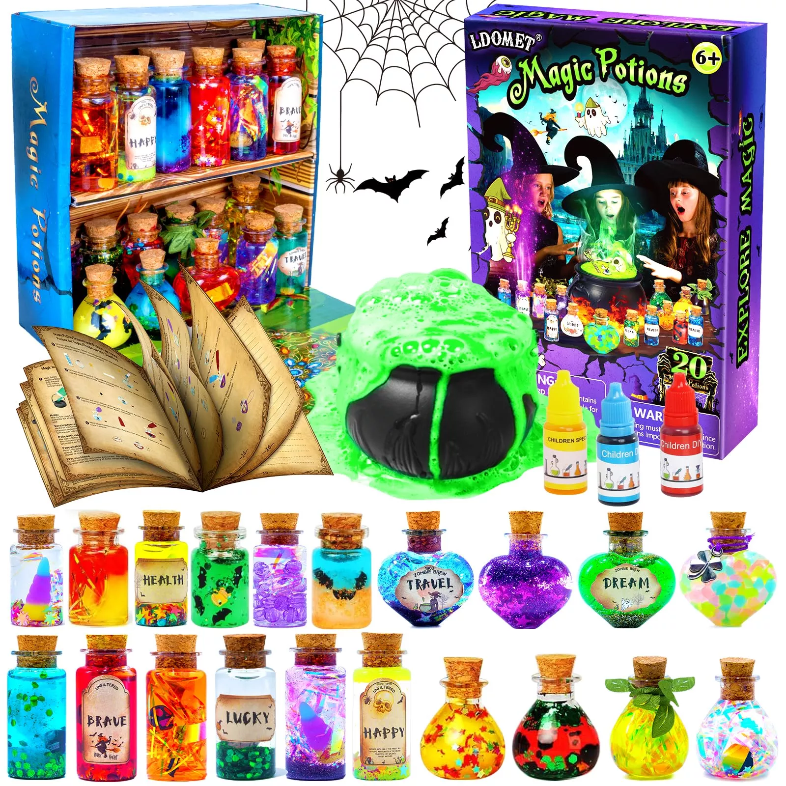 LDomet Magic Potion Kit for Kids - Small Wizard Color, 20 Bottles