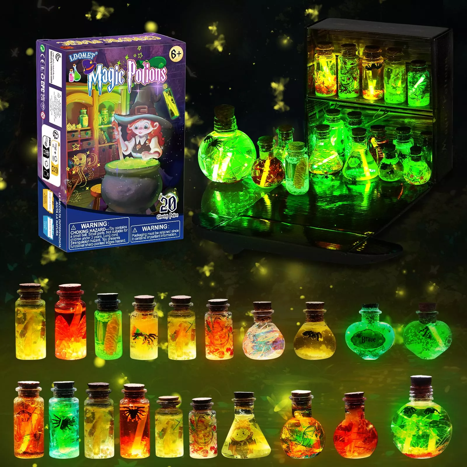 Ldomet Magic Potions Craft Kit For Kids - Mix 20 Glow Witch Potion Bot