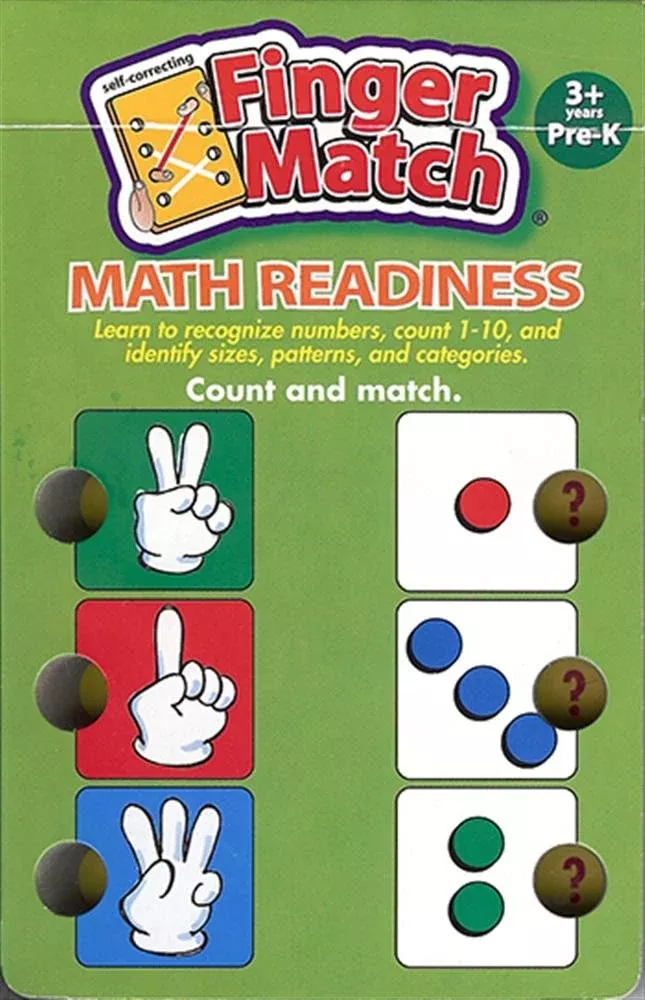 Learning Wrap-Ups Finger Match Numbers and Counting Game, Small, Green