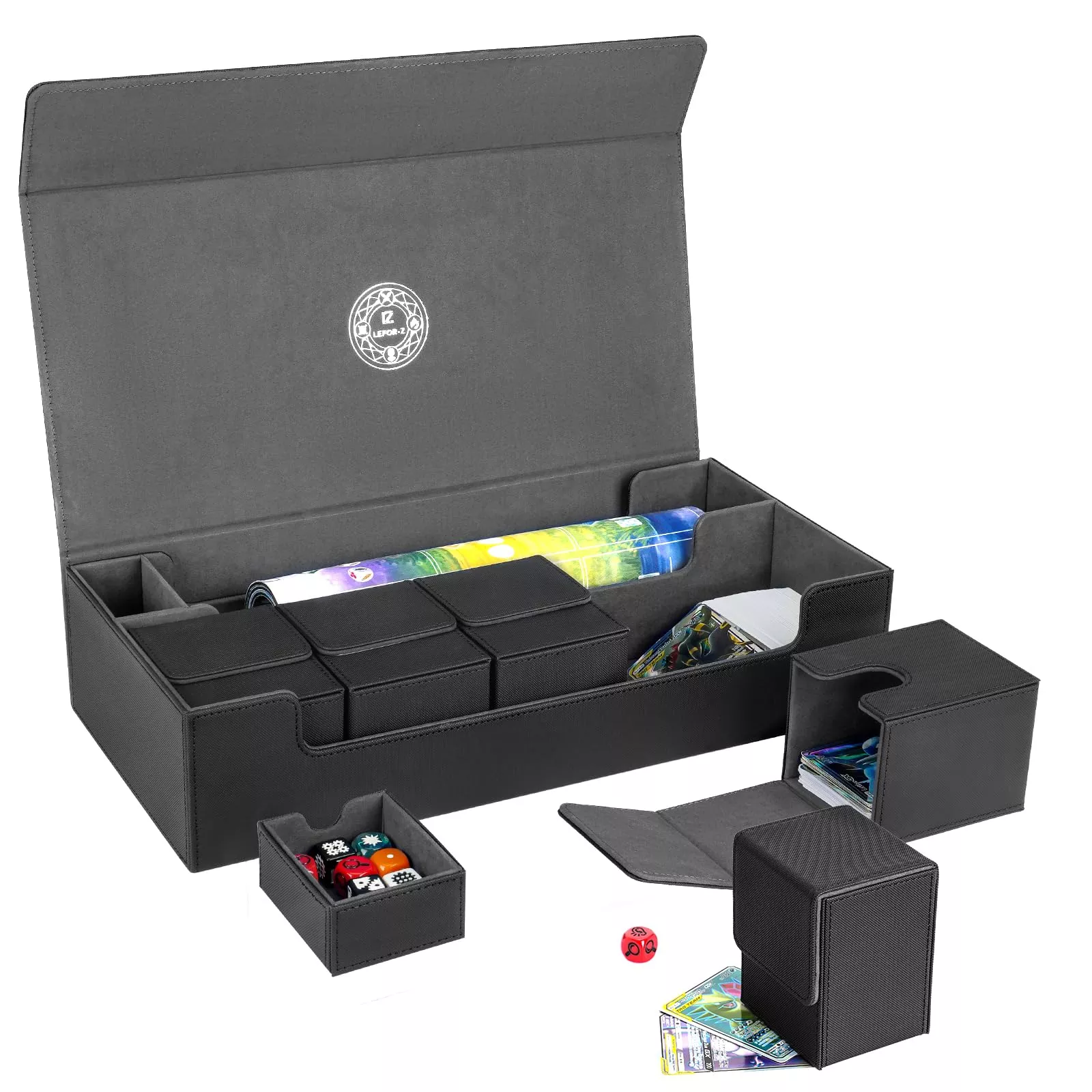 Leforz 6 In1 Card Deck Box Set,X-Large Premium Card Game Deck Storage