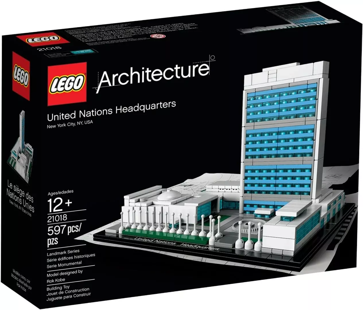 LEGO Architecture United Nations Headquarters Model 6024787 - Plastic