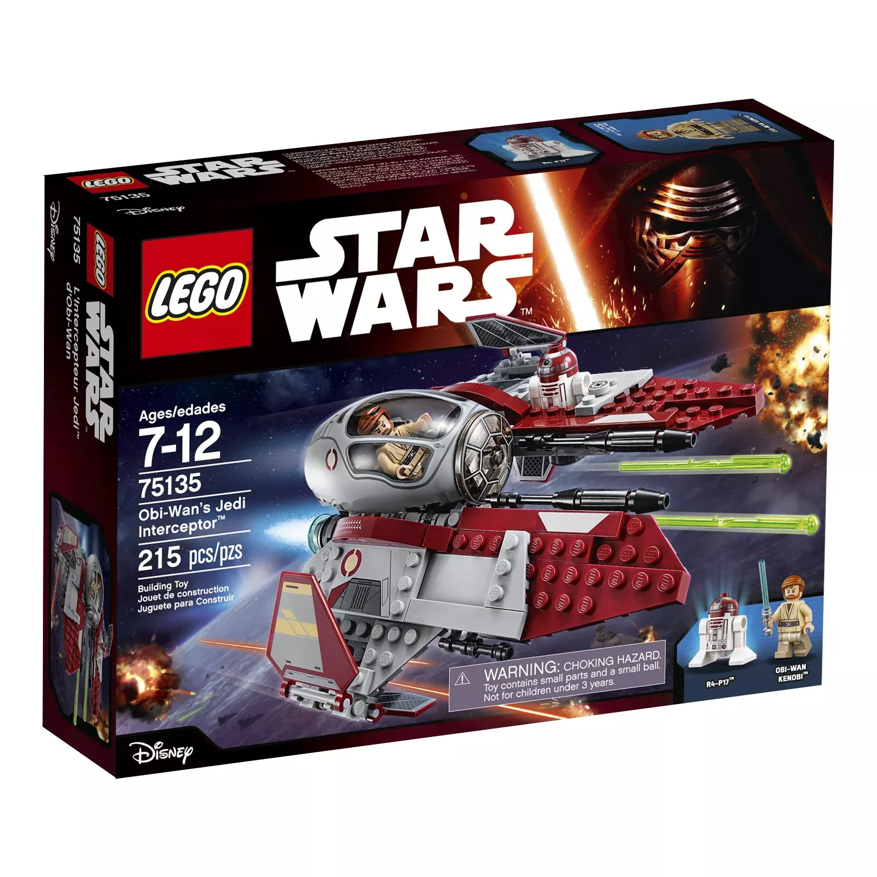 LEGO Jedi Interceptor Set with Obi-Wan Kenobi Minifigure, Multicolor