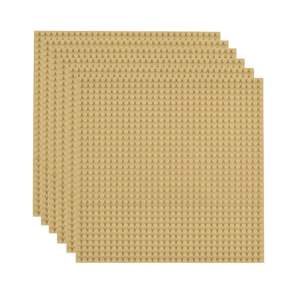 Lekebaby Baseplates 10"x10" A4-Sand 6 Pack for Creative