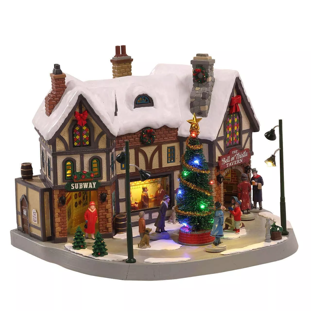 Lemax Animated Building - Caddington Village - Multicolored Lights
