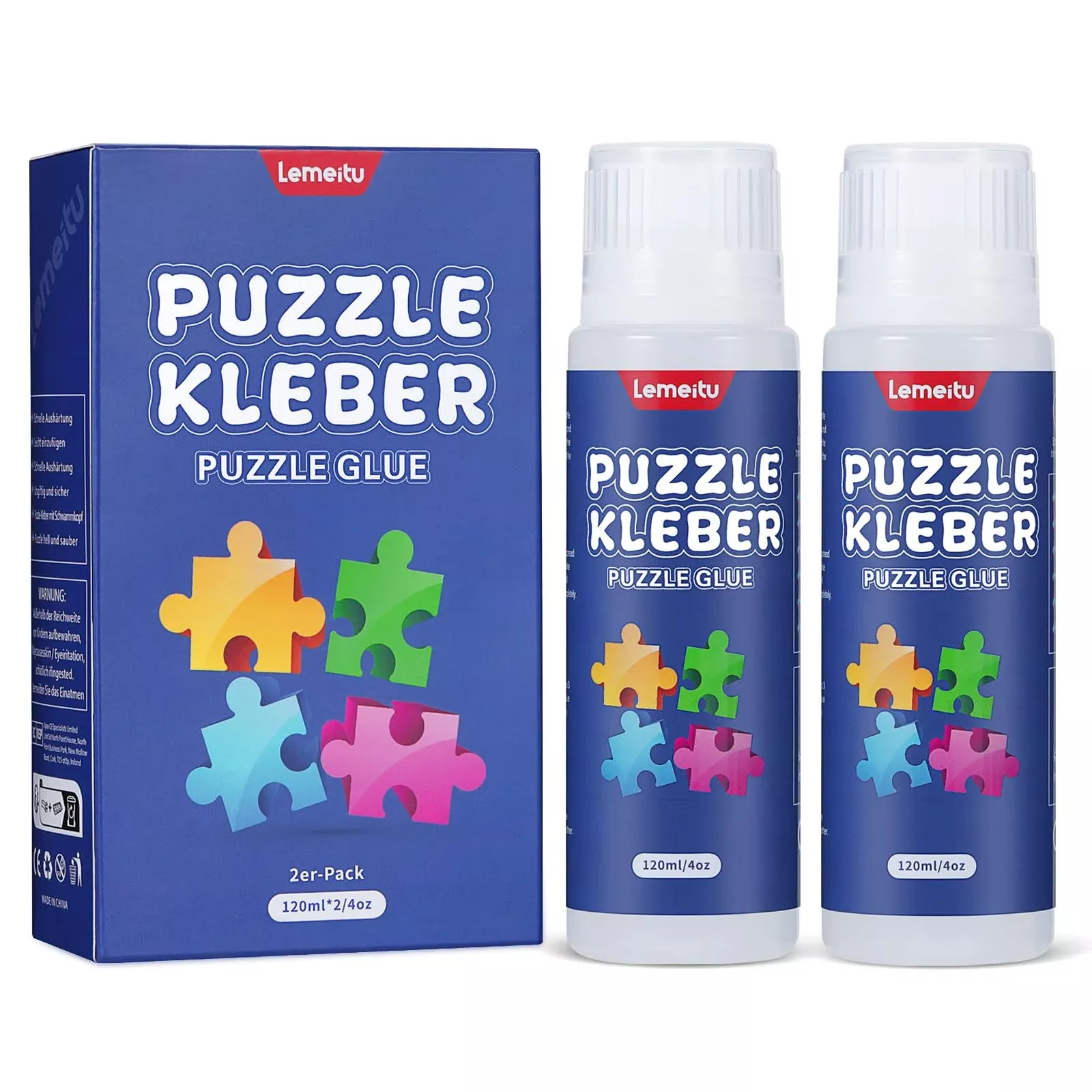 LEMEITU Puzzle Glue Sealer, 2 Pack, Clear, Non-toxic, Easy to