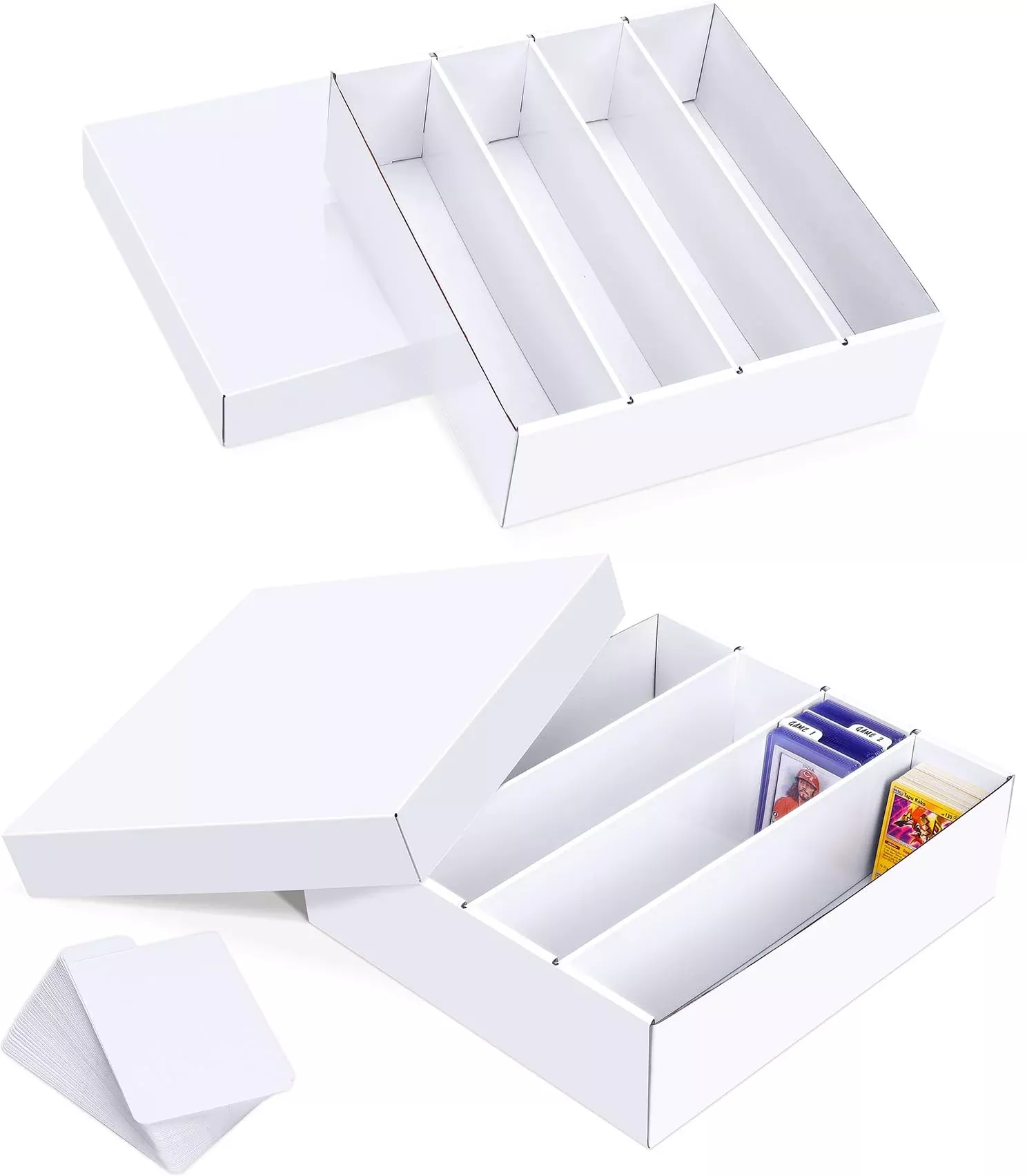 Leyzan Card Storage Box for Trading Cards, 868 Top Loaders, 2 Pack