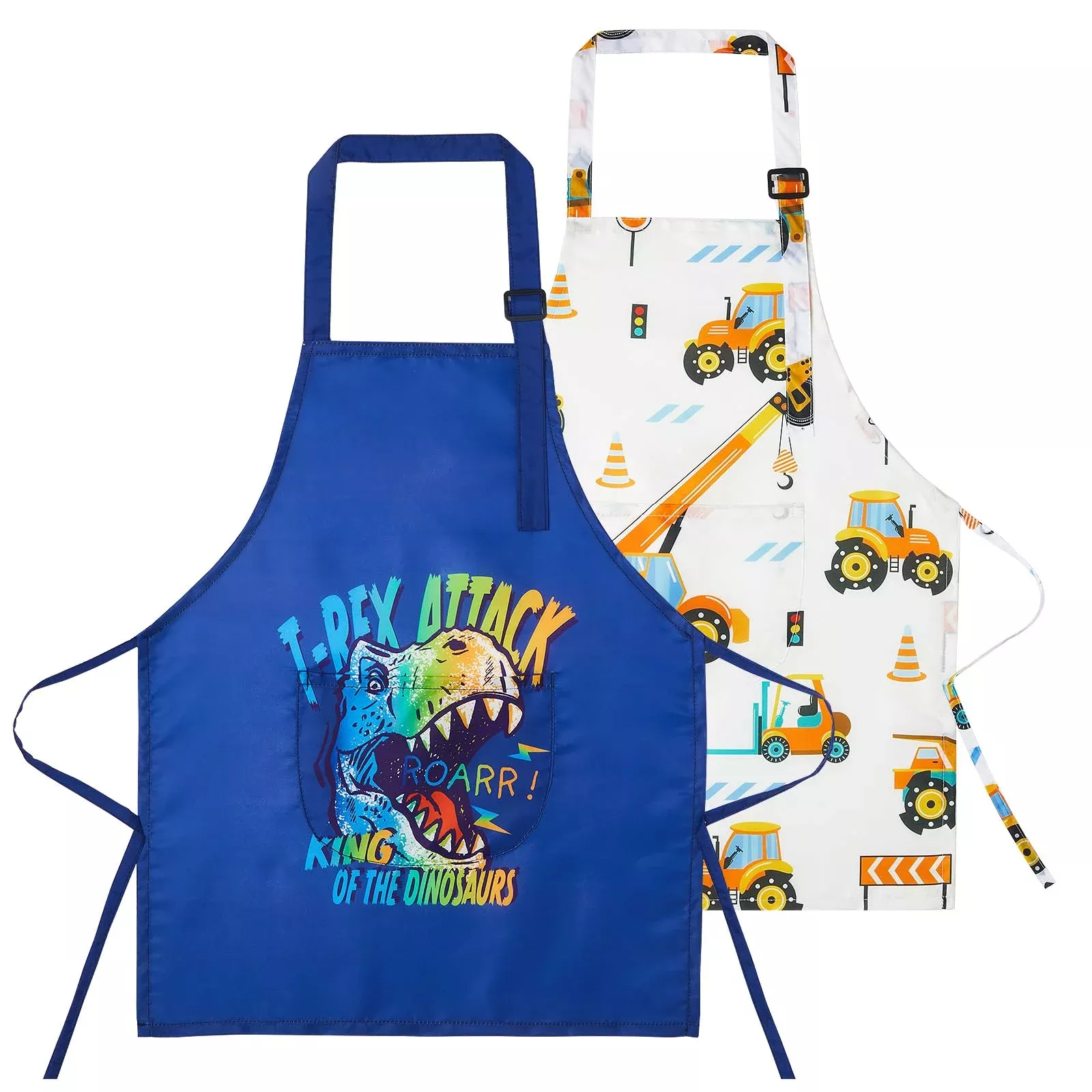 Lictin Kids Apron 2 Pack Dinosaur Waterproof 4-12 Years