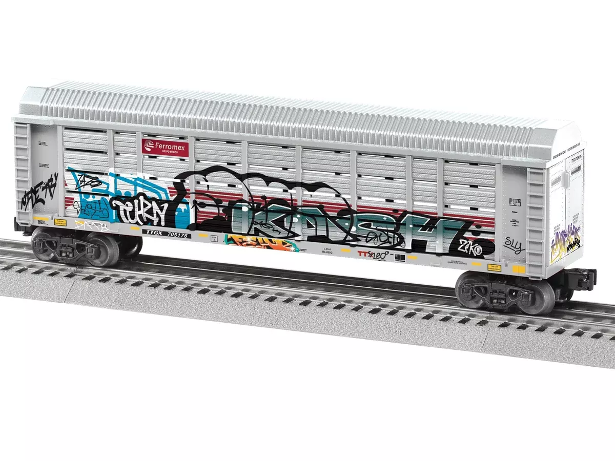 Lionel 2428390 O Gauge Ferromex Graffiti Auto Rack