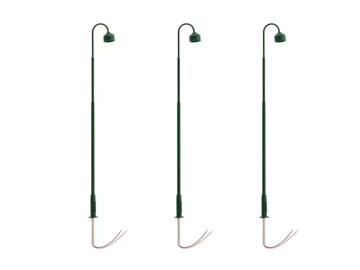 Lionel 2456040 HO Scale LED Single Arm Lamp – Green (3 Pack)