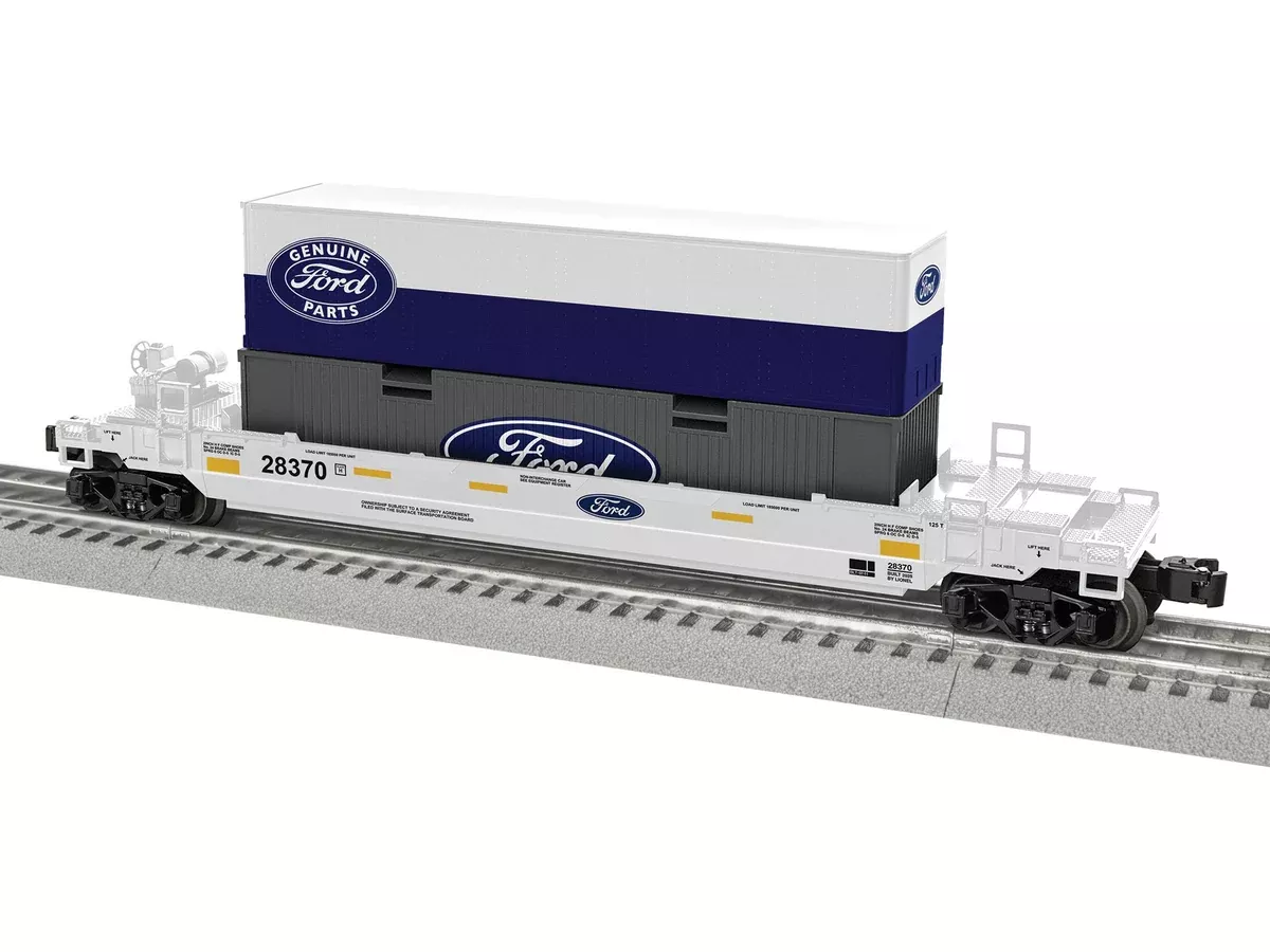 Lionel 2528370 O Gauge Ford Max-Stack Well Car with Container Load