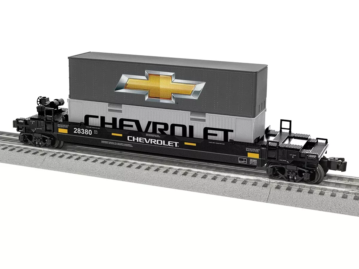 Lionel 2528380 O Gauge Chevy Max-Stack Well Car with Container Load