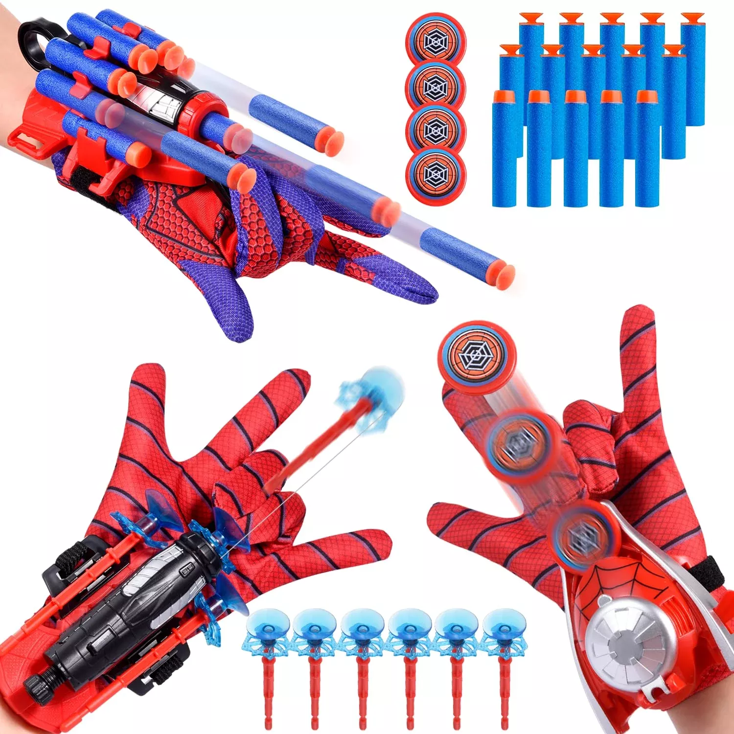 Littco 3 Sets Spider Web Shooters, Superhero Fans Webs Shooter For Kid