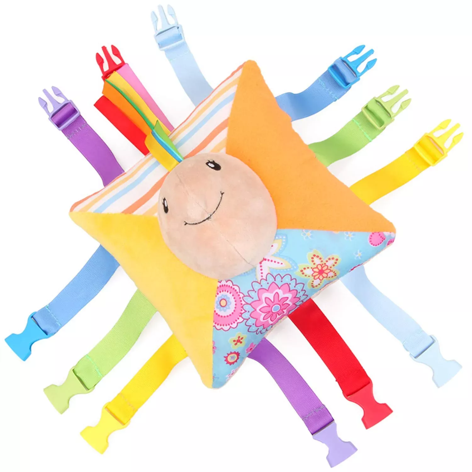 Liyic Multi-Textured Rattle for Babies - Medium, Colorful, Safe