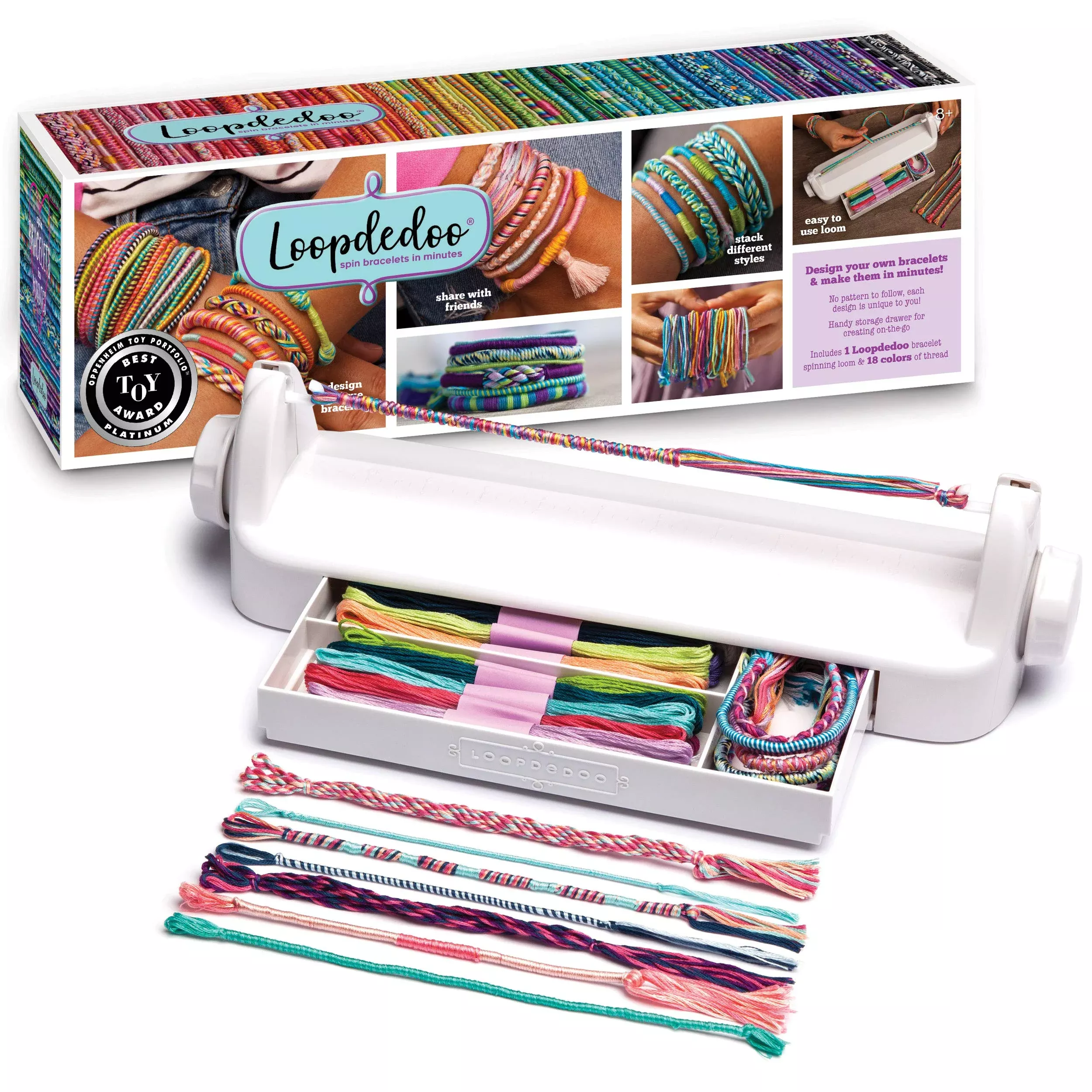 Loopdedoo Friendship Bracelet Maker Kit, Multicolor, Medium Size