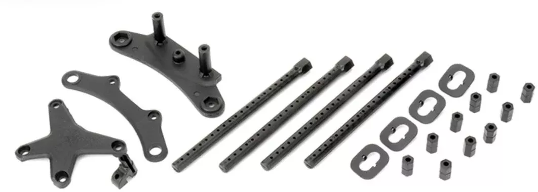 Louise RC NHA410 Front Bumper Holder Set for T410 Drift and Rally