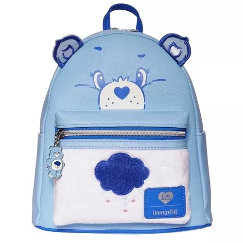 Loungefly Care Bears Grumpy Bear Flocked Mini-Backpack - Entertainment Earth Exclusive