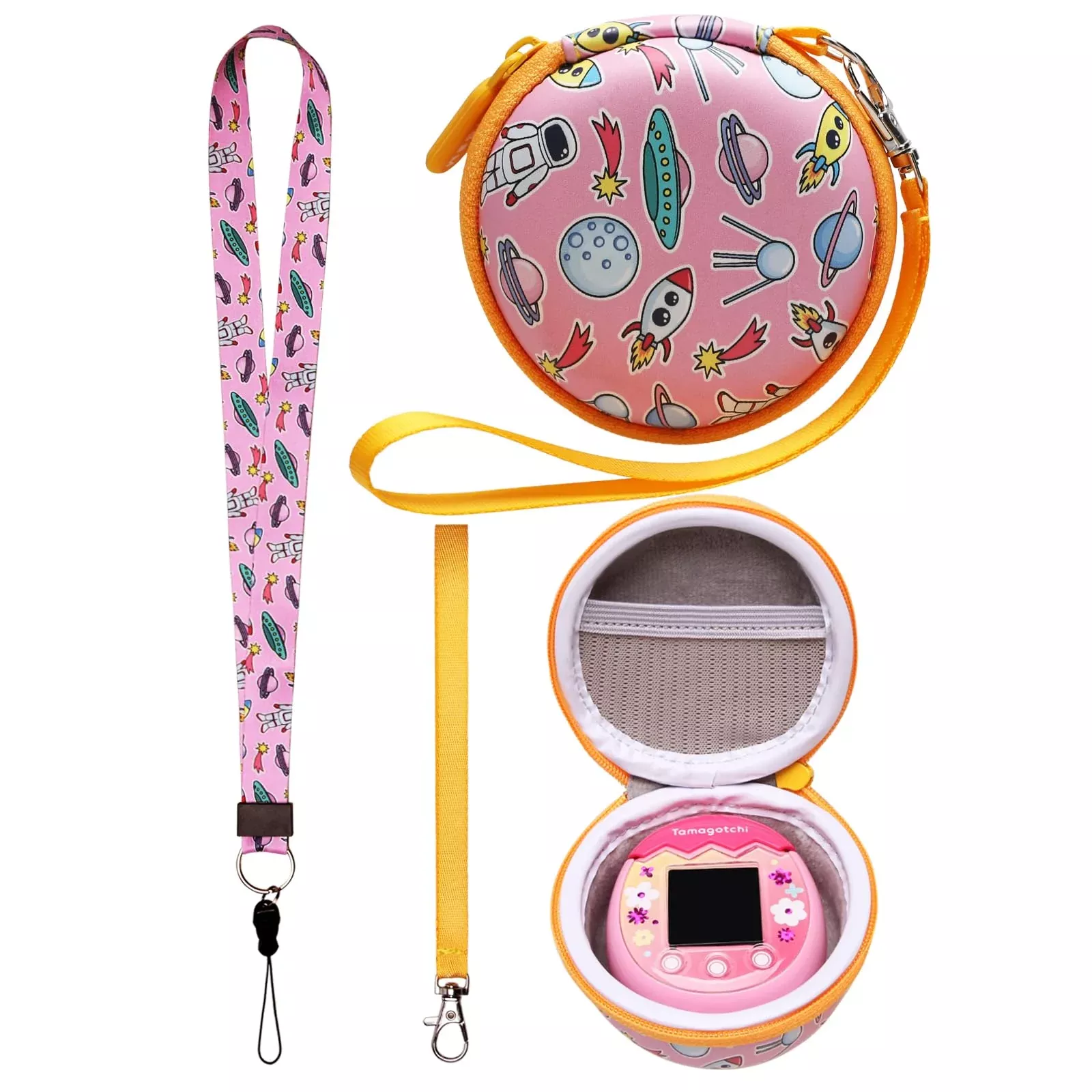LTGEM Tamagotchi Case - Protective Carrying Case, Small, Lycra, Pink S