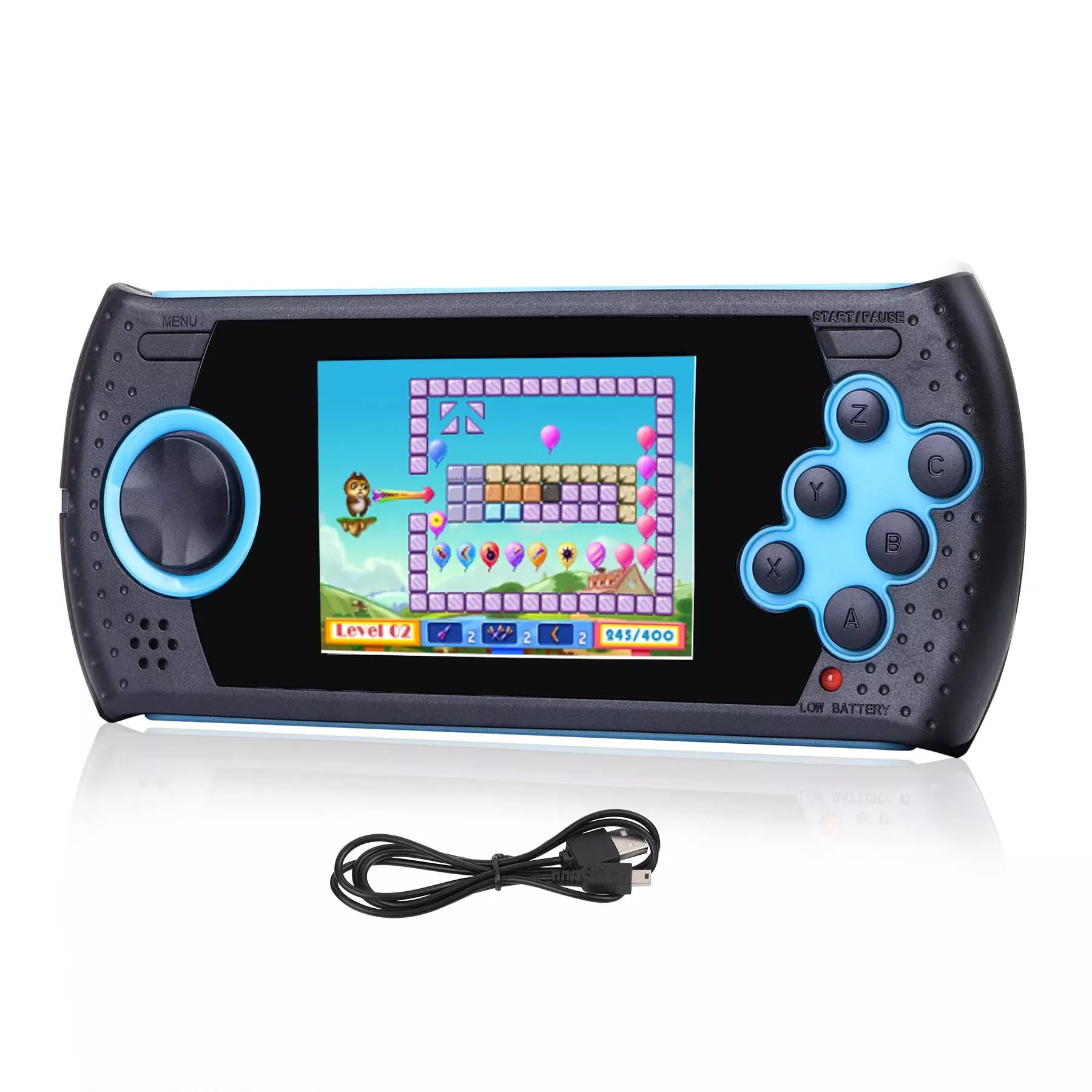 LUHYAUAN Handheld Game Console for Kids, 230 Games, Blue, 2