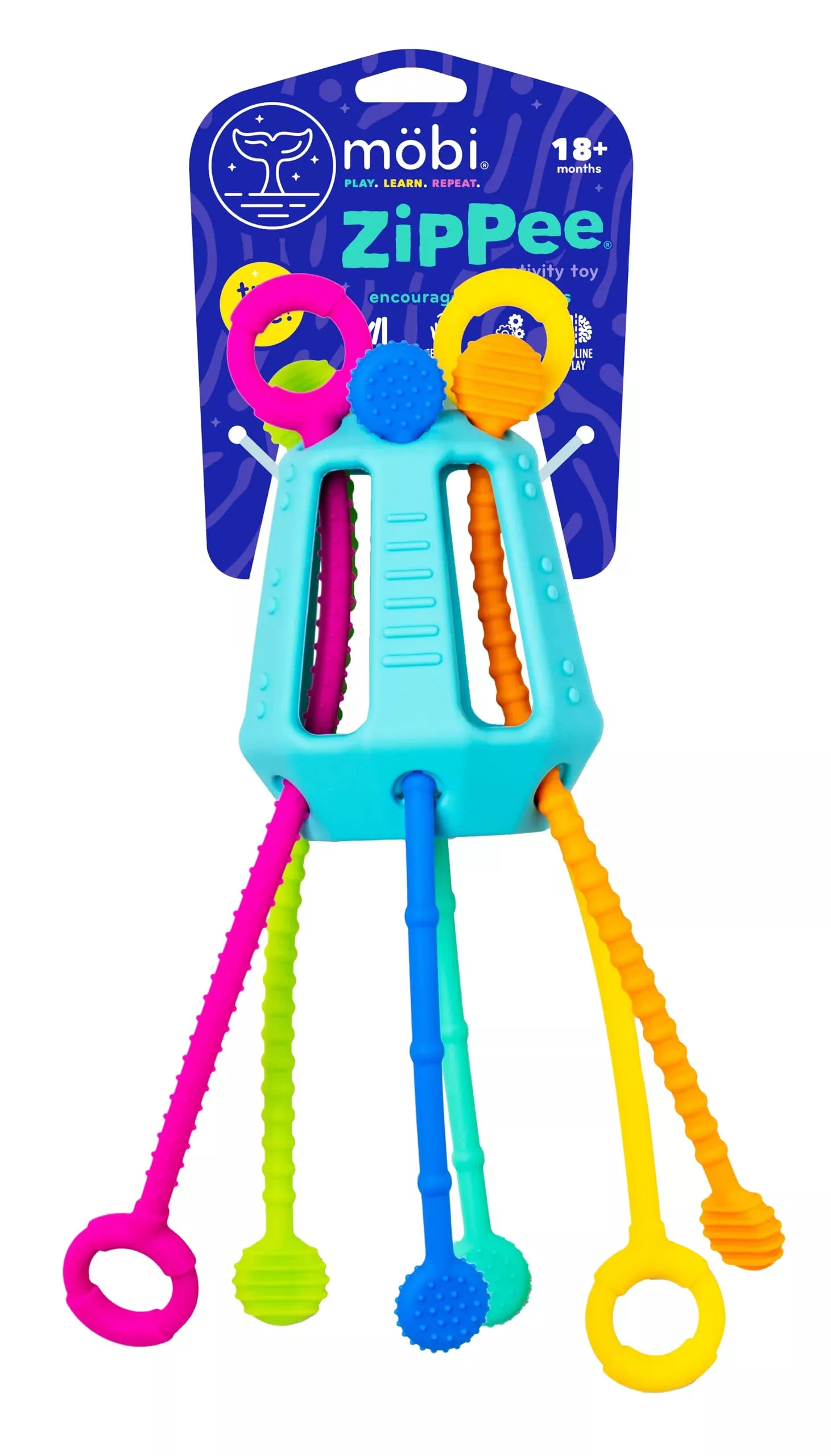 MÖBI Zippee Silicone-Pulling Toy for Toddlers - Small - Original Color