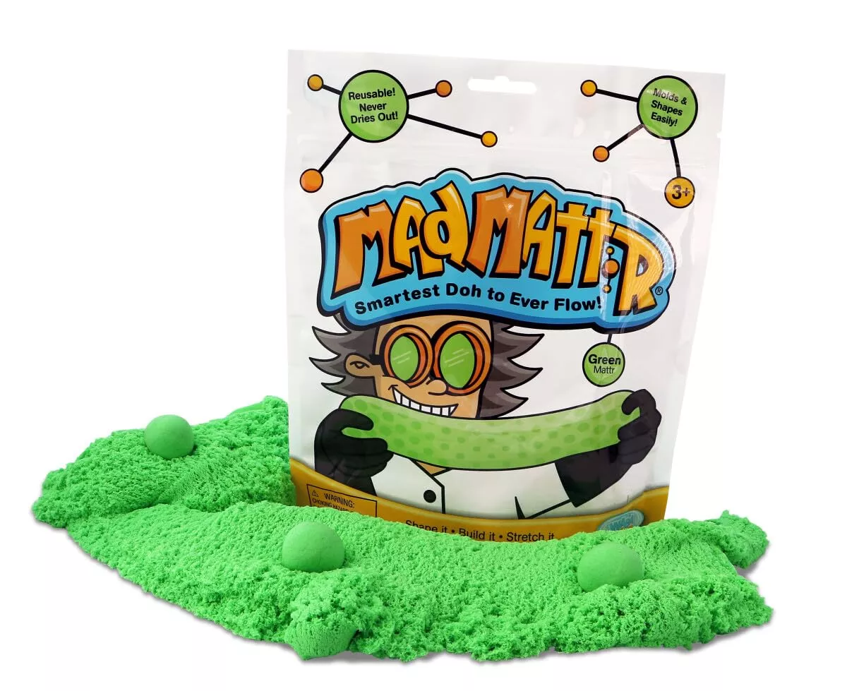 MAD MATTR Modeling Compound 10oz Green Non-Toxic Play Dough