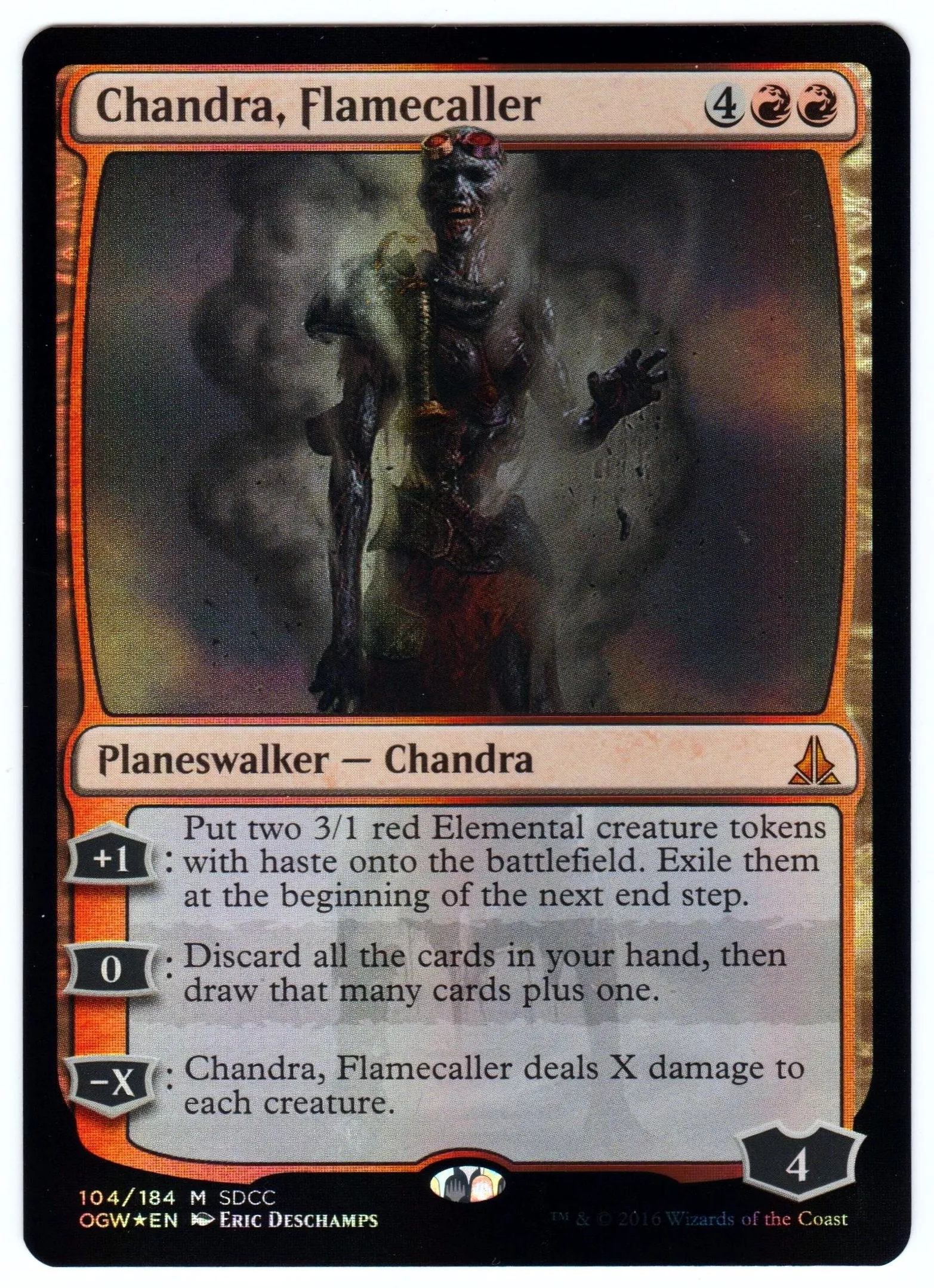 MAGIC Magic the Gathering Exclusive Zombie Chandra Foil Card SDCC 2016