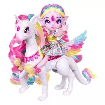 Magic Mixies Shimmerverse Series Pixling Doll, 6.5" Unia & Rainbow Sta