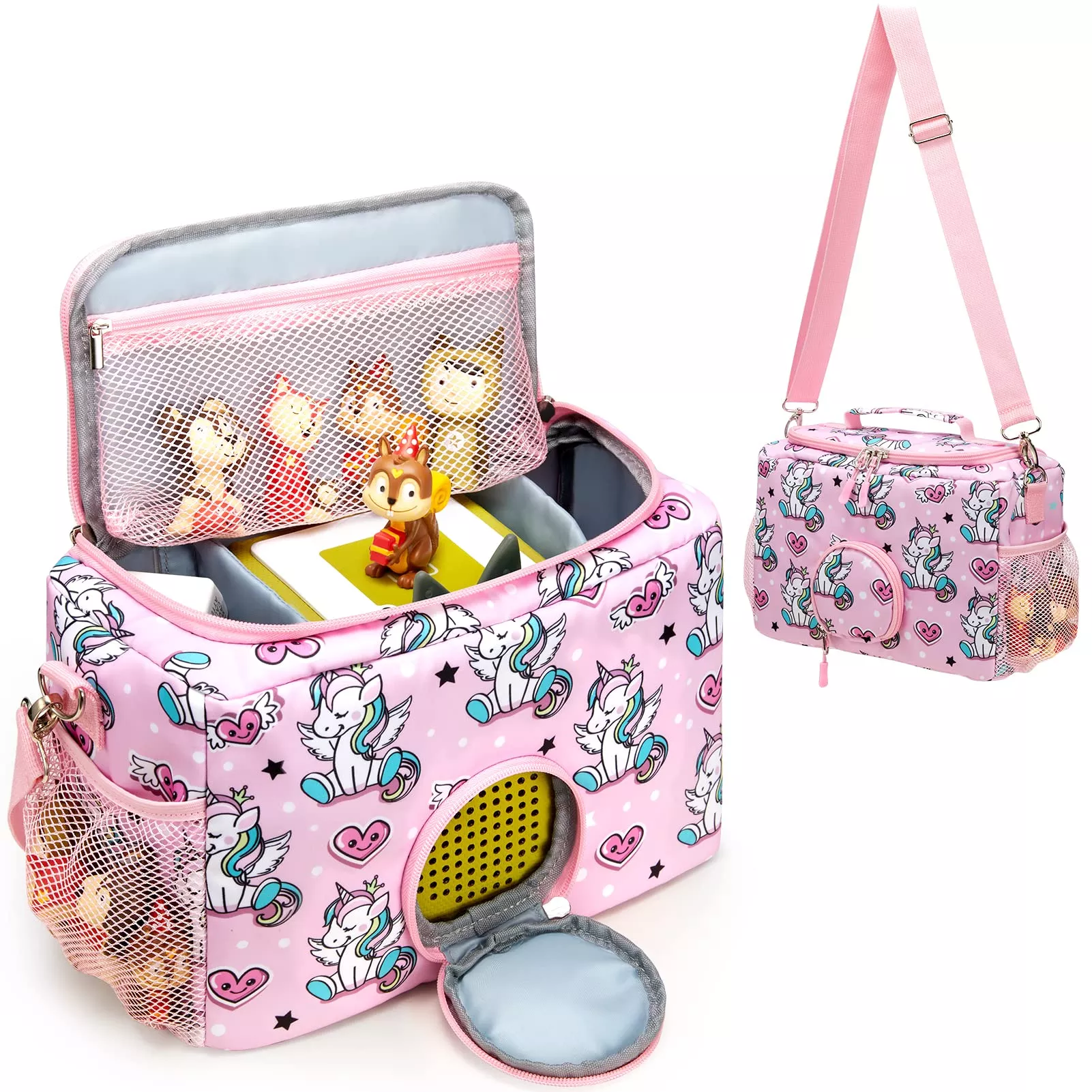 MaidMAX Carrying Case for Toniebox - Pink Unicorn, 441.5 cu