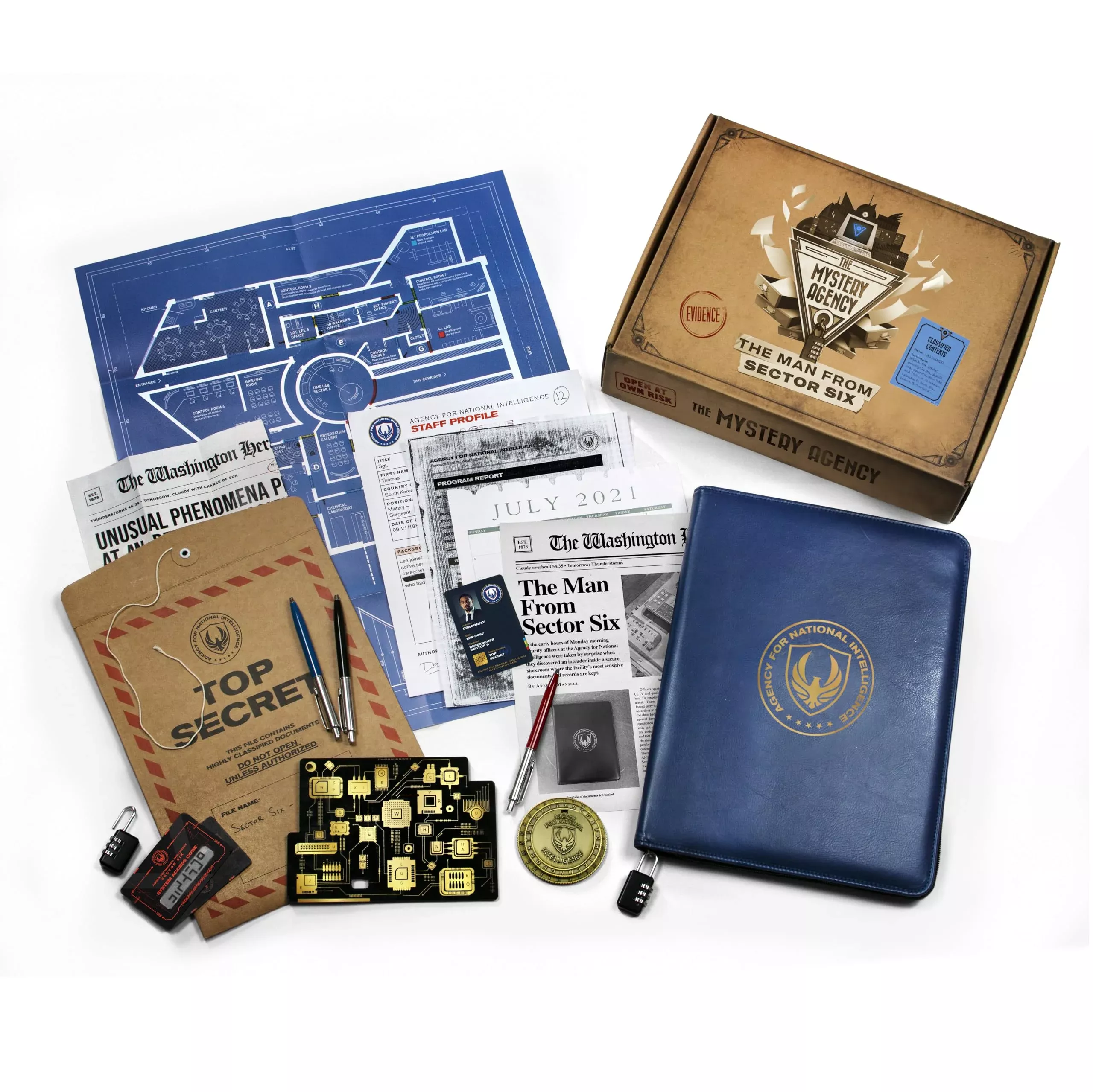 The Man From Sector Six - Secret Agent Escape-Room Board Game By The M