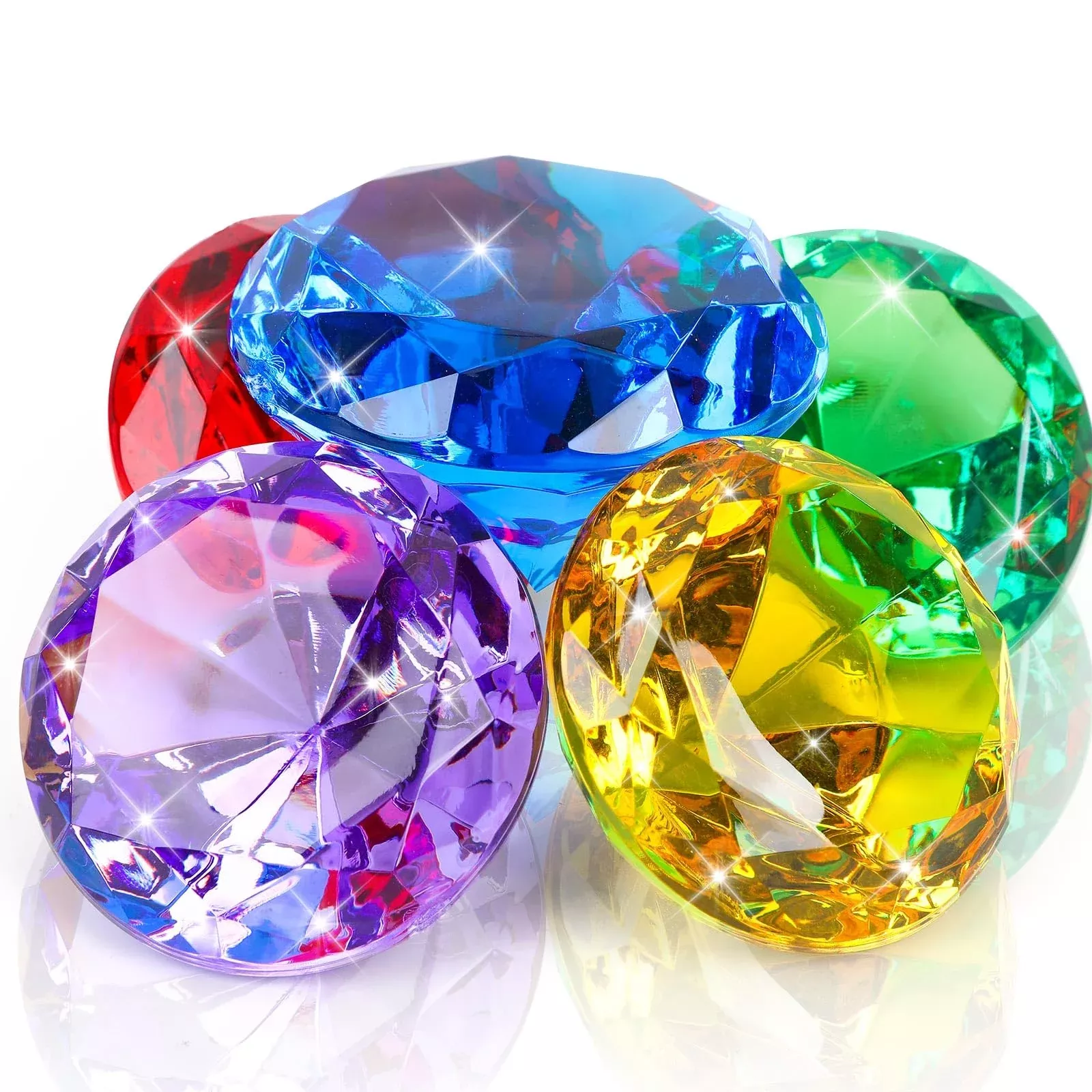 MARFOREVER Extra Large Diving Gems for Pool, 60mm, 5 Colors