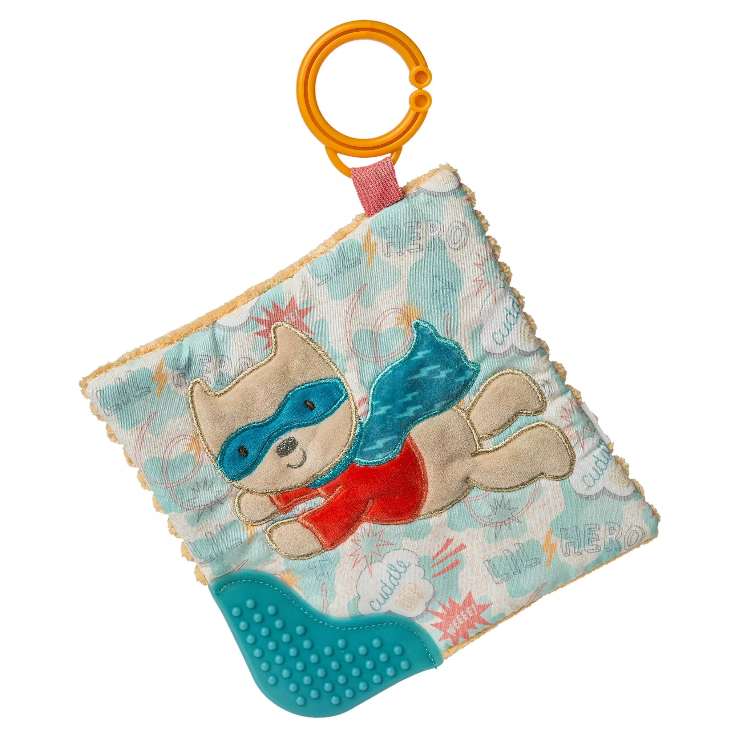 Mary Meyer Crinkle Teether Toy 6x6-Inch Lil' Hero BPA Free