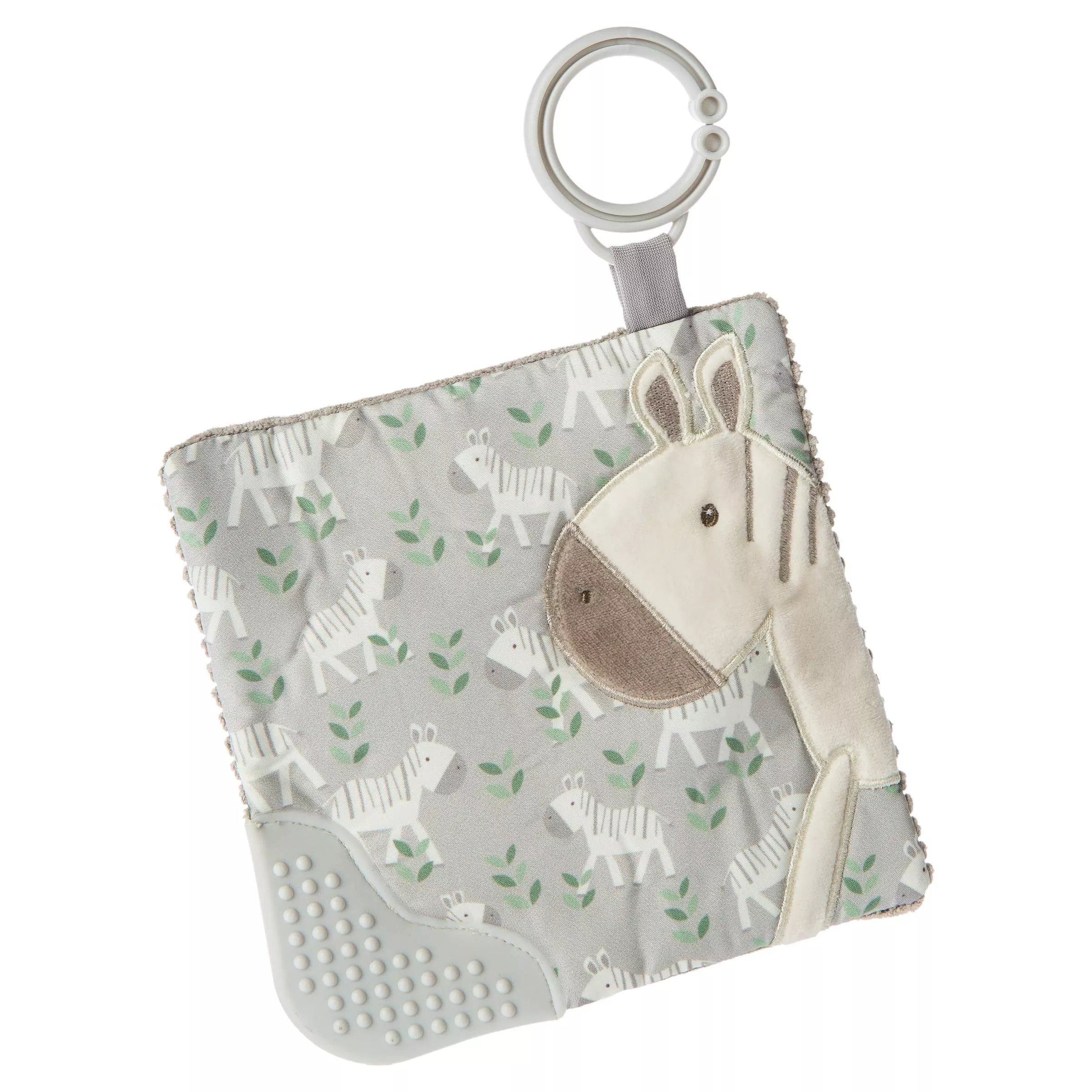 Mary Meyer Crinkle Teether Toy for Babies, Zebra, 6x6 inches