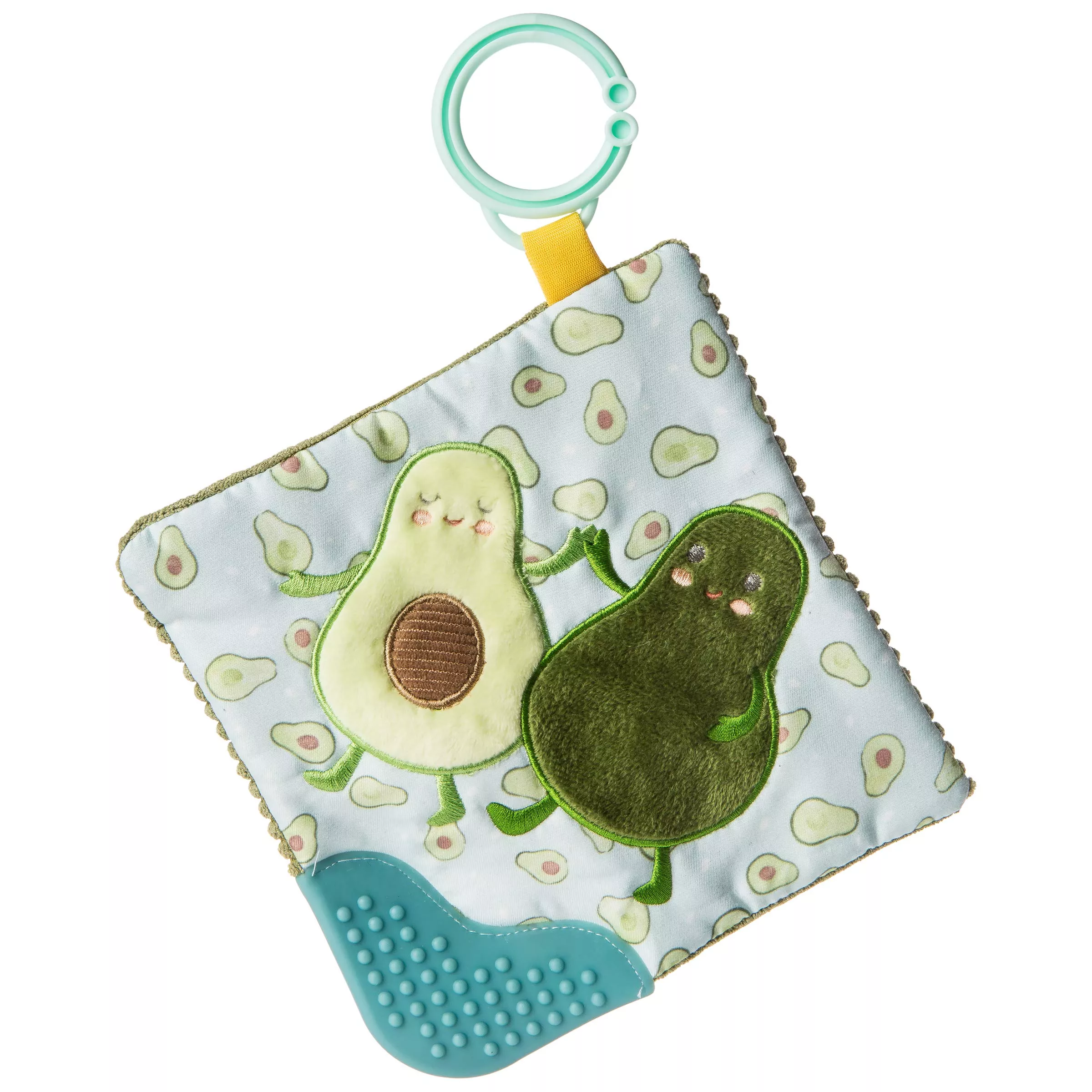 Mary Meyer Crinkle Teether Yummy Avocado 6x6 Inch Baby Toy