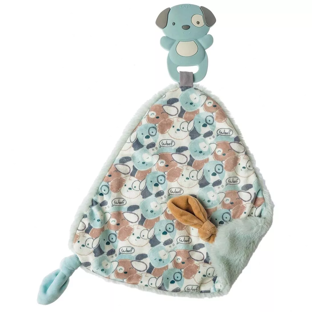 Mary Meyer Teether Lovey Puppy Silicone & Fabric One Size