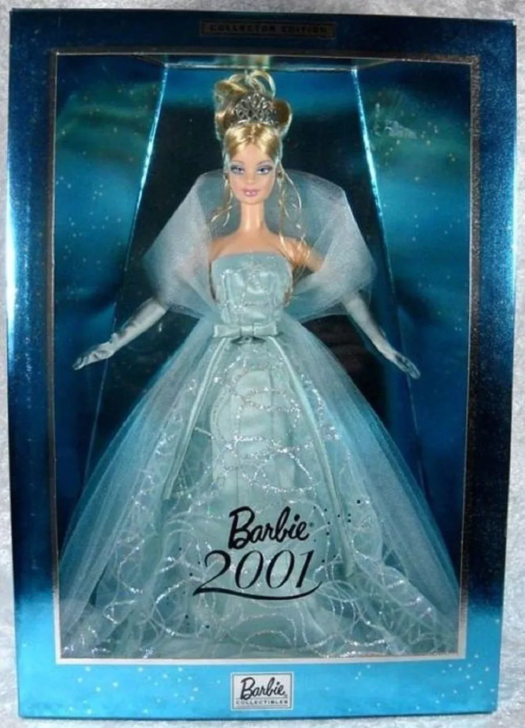 Mattel Collector Barbie 2001 Series Blue 3 Inch Doll