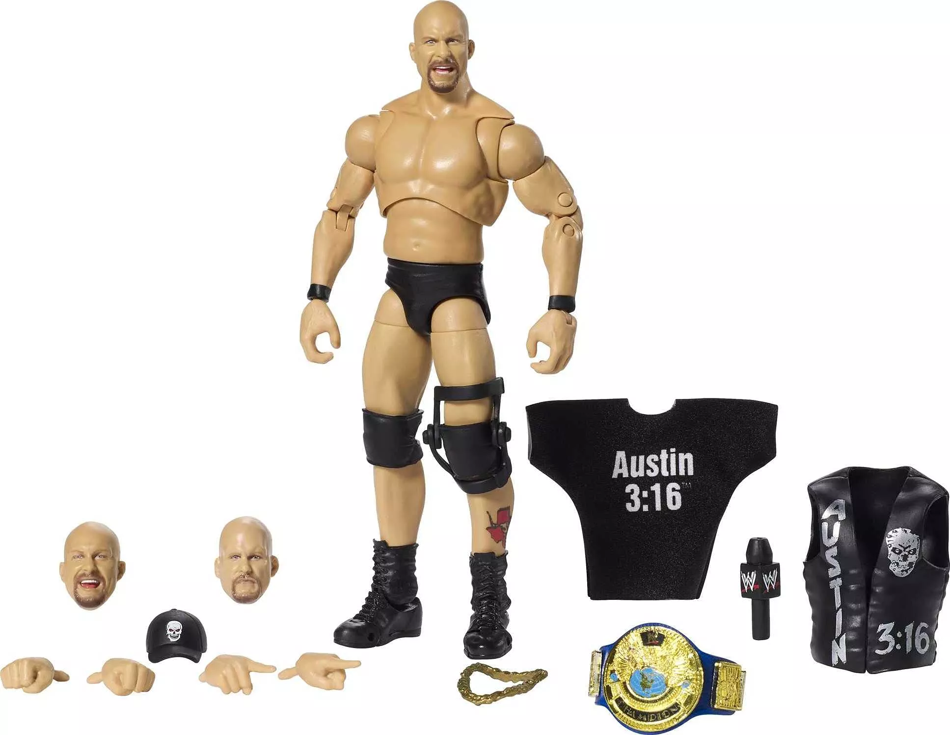 Mattel WWE Stone Cold Steve Austin Action Figure 6-Inch Multicolor