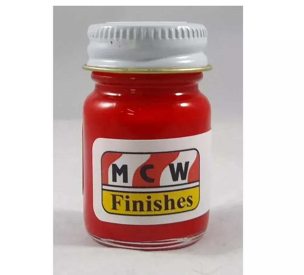 MCW Finishes 10001E Bright Red Enamel Paint 15ml (0.5oz)