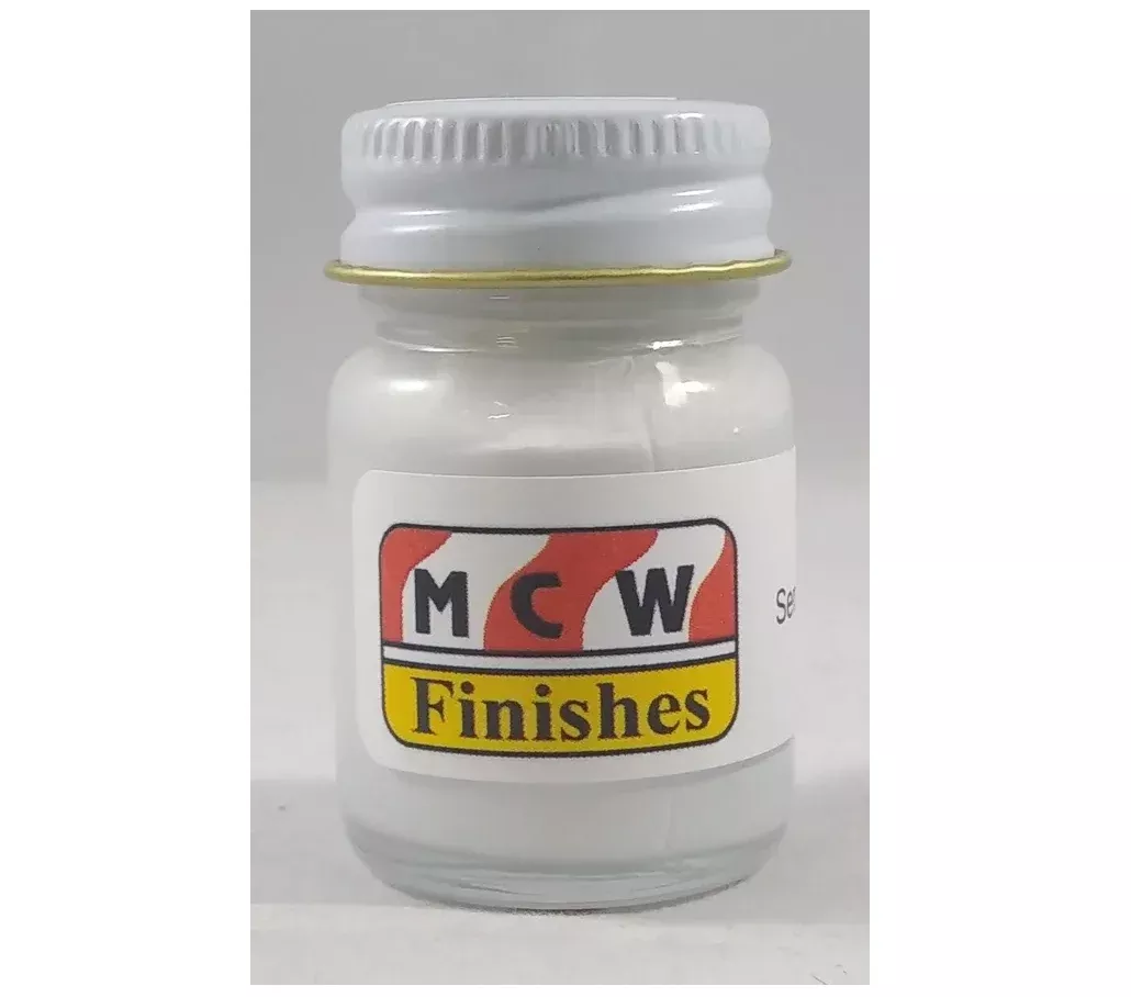 MCW Finishes 10009E Semi Gloss White Enamel Paint 15ml (0.5oz)