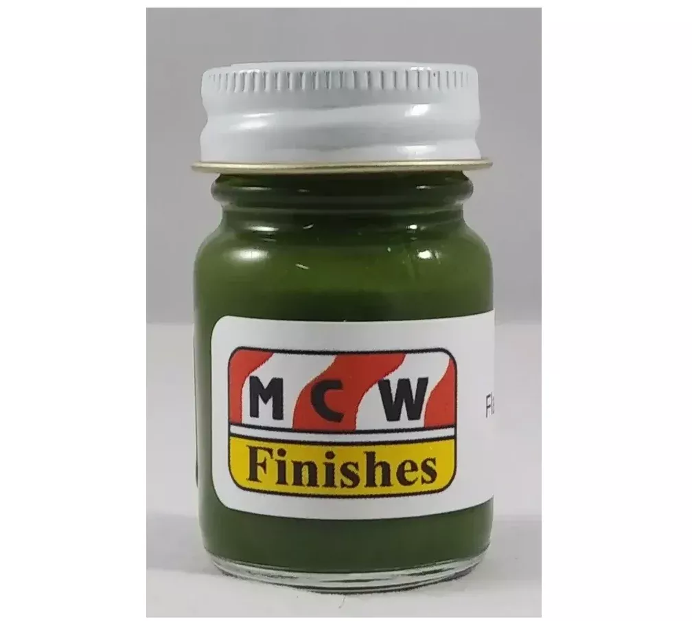MCW Finishes 10016E Flat Dark Green Enamel Paint 15ml (0.5oz)
