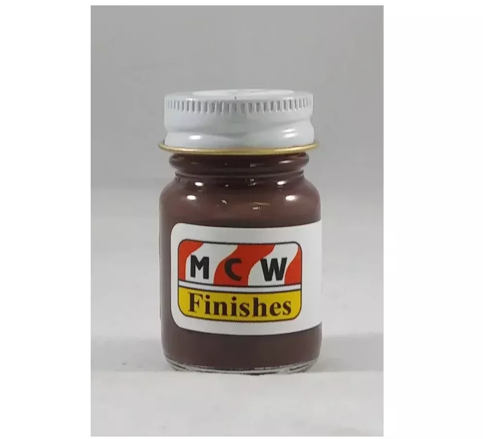 MCW Finishes 10021E Flat Dark Brown (1121) Enamel Paint 15ml (0.5oz)