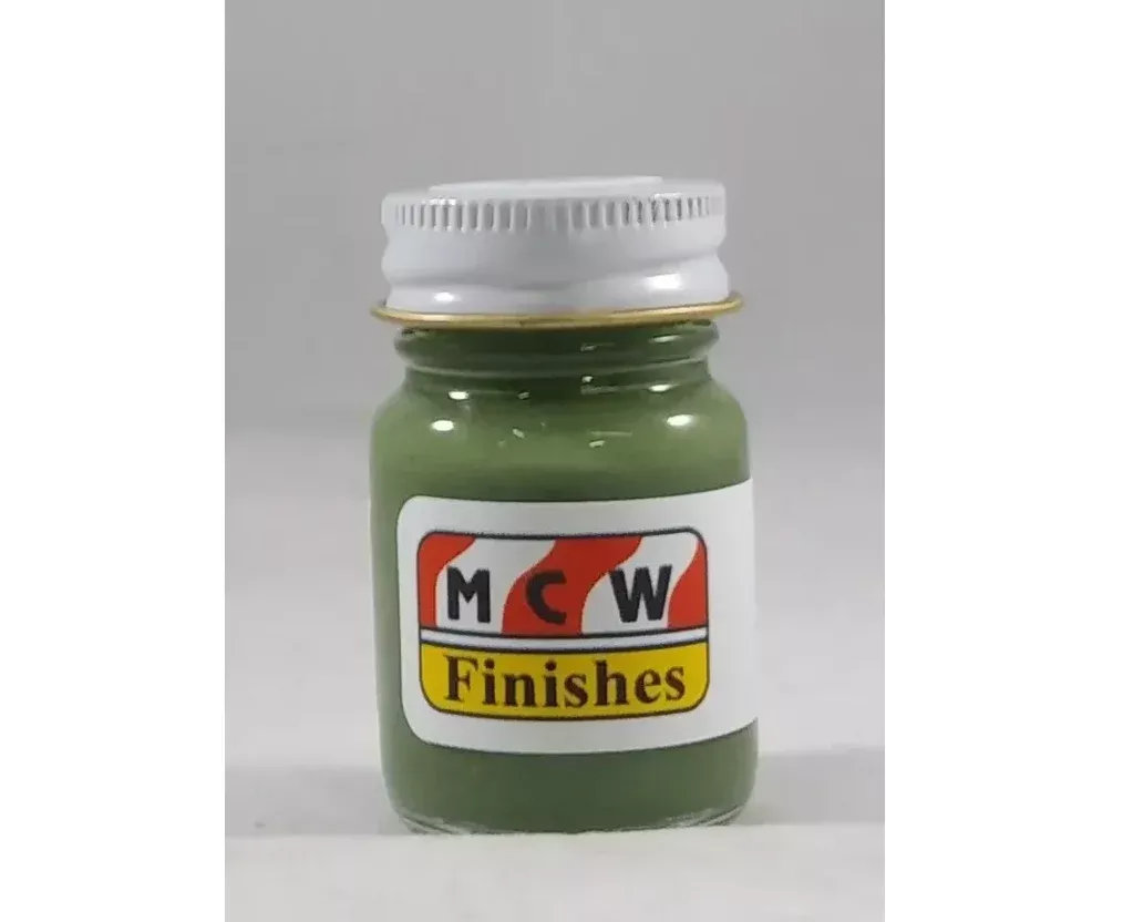 MCW Finishes 10064E Flat Lt Green (1164) Enamel Paint 15ml (0.5oz)