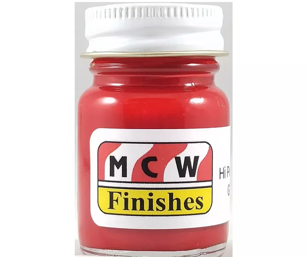 MCW Finishes 200250E Hi Performance Red Enamel Paint 15ml (0.5oz)