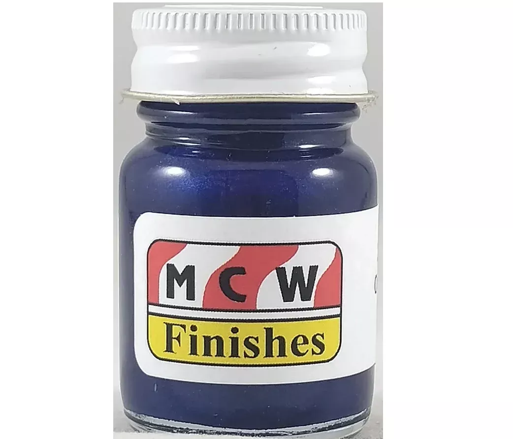 MCW Finishes 201851E Ocean Blue Metallic Enamel Paint 15ml (0.5oz)