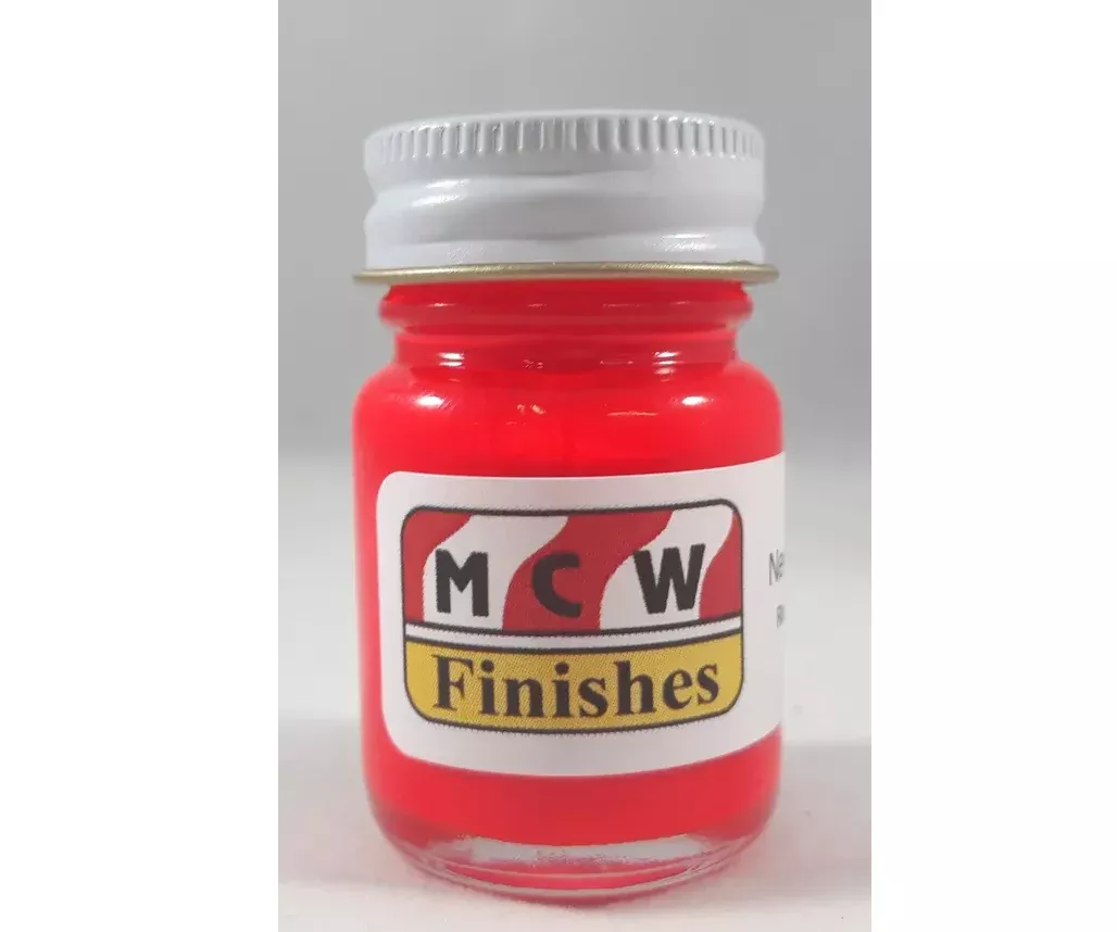 MCW Finishes 2059E Neon Red Enamel Paint 15ml (0.5oz)