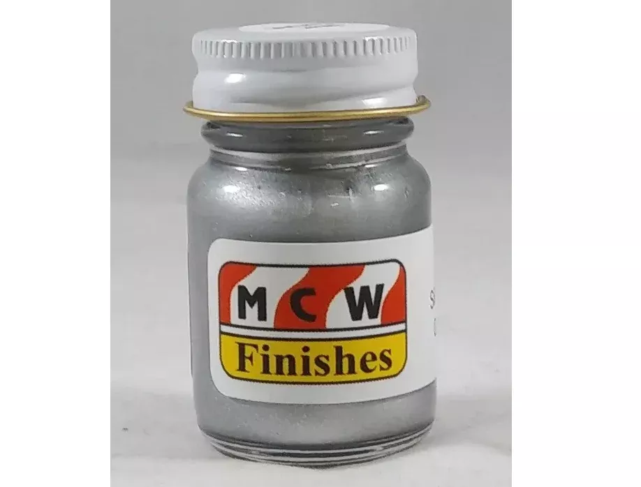 MCW Finishes 6502E Silver Pearl Metallic Enamel Paint 15ml (0.5oz)