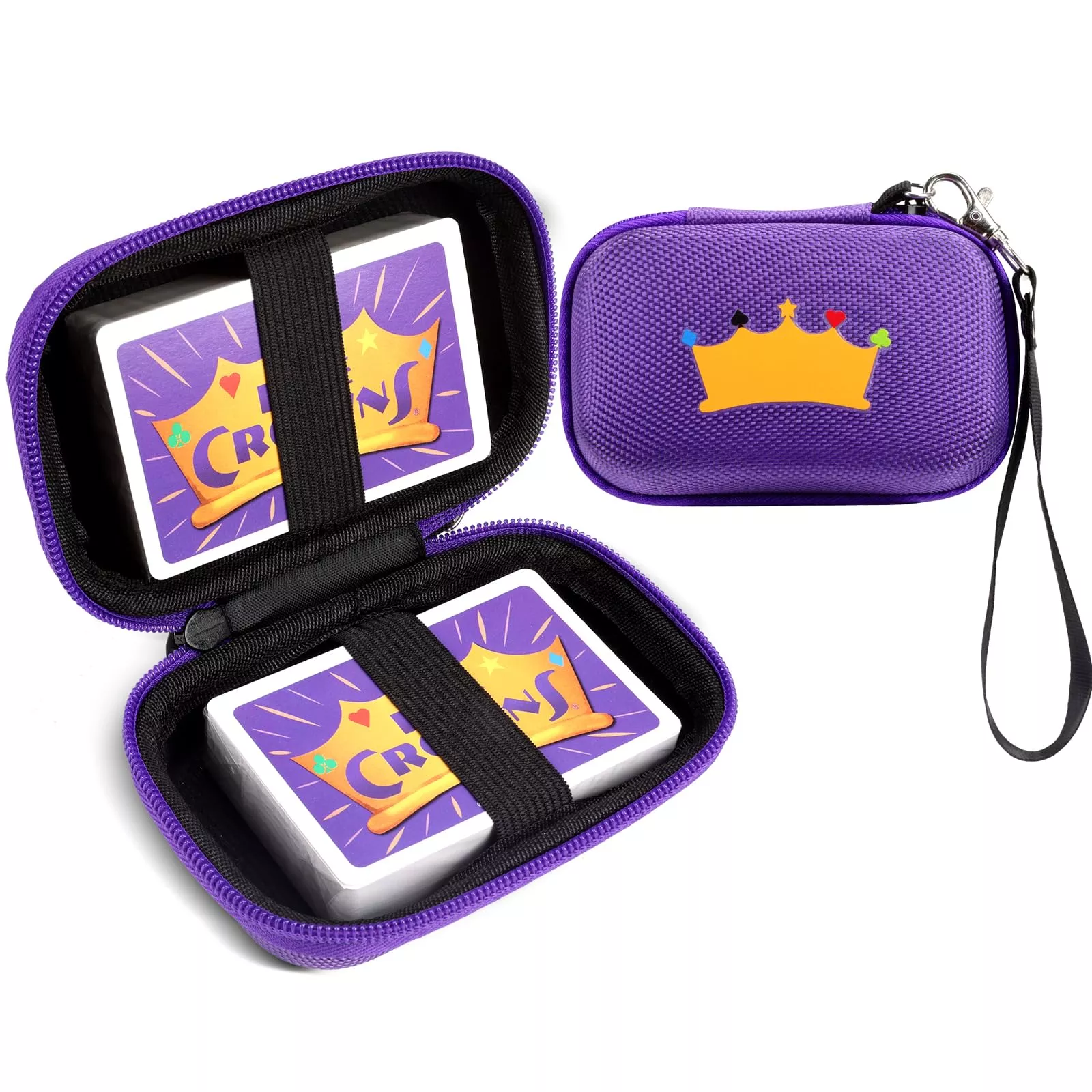 Meetikar Card Games Case for UNO & Phase 10, Purple, 4.8x