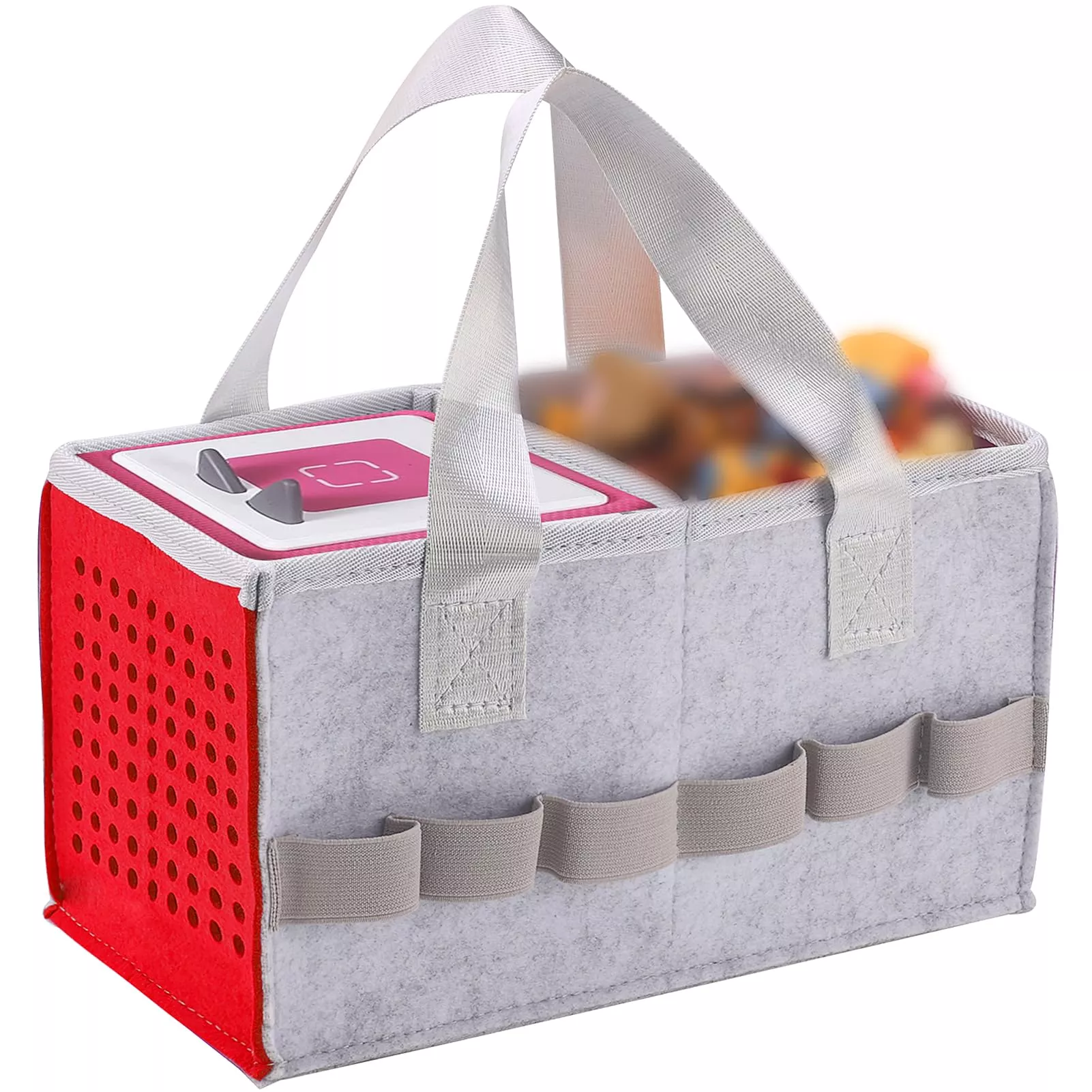 MEILADY-X Storage Bag for Tonies Starter Set, Red, Felt Material
