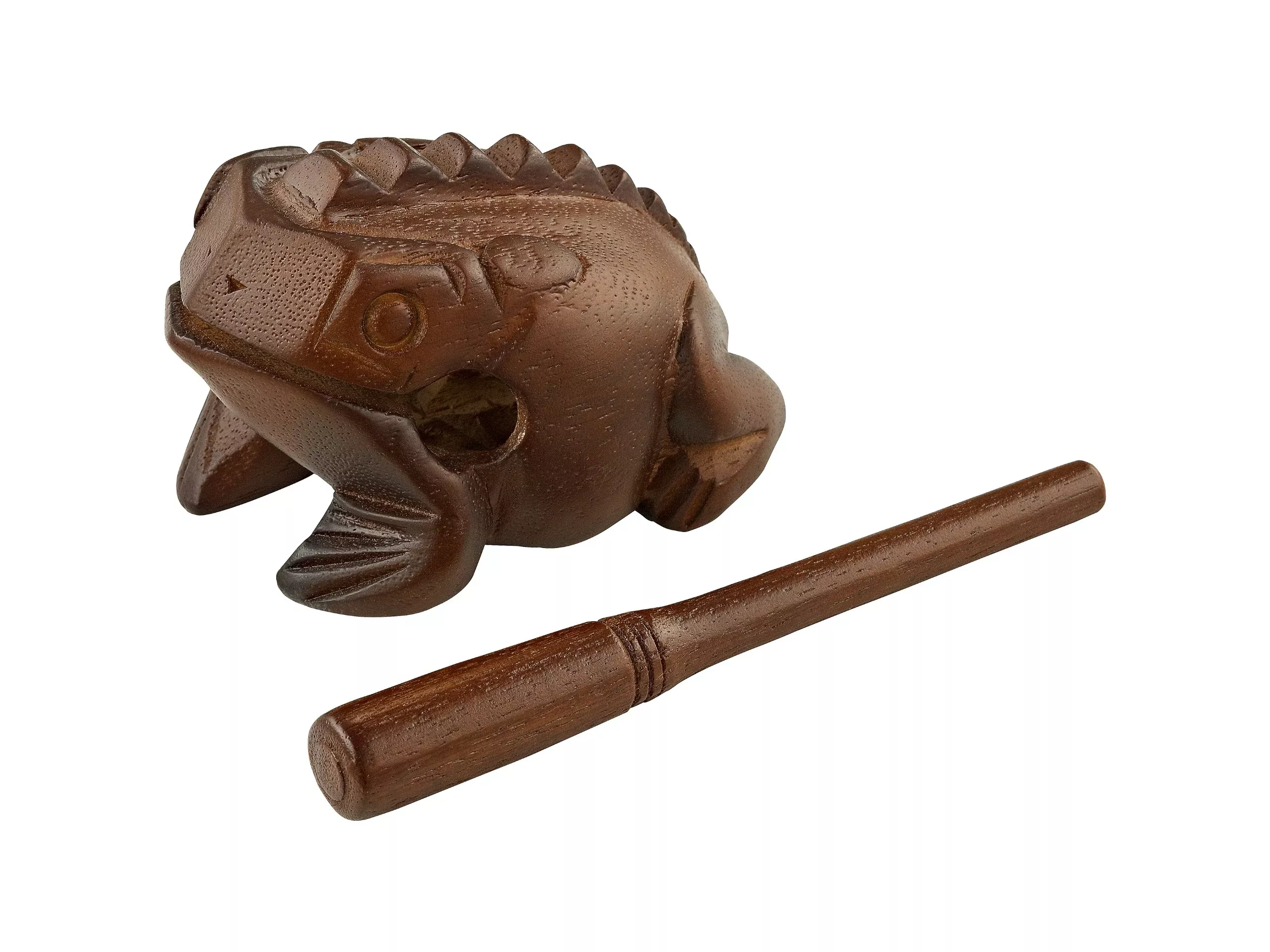 Meinl Wood Frog Guiro Small with Scraper - Natural Finish