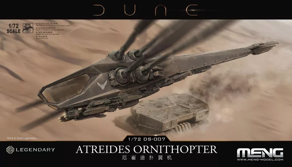 Meng DS7 Dune Movie: Atreides Ornithopter 1/72 Model Kit