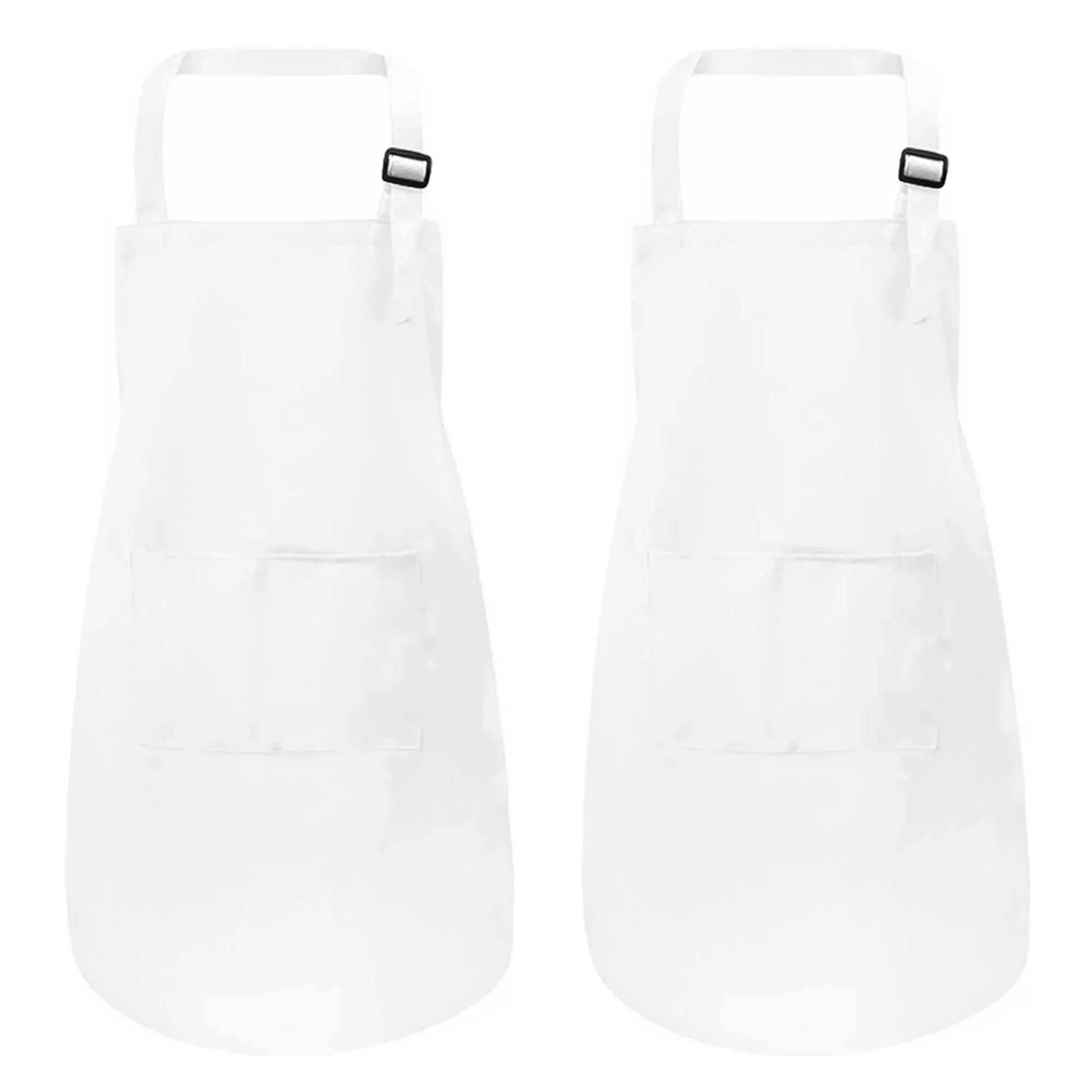 MEOGETY Kids Apron Set for Cooking & Crafts, L White, 2 Pack